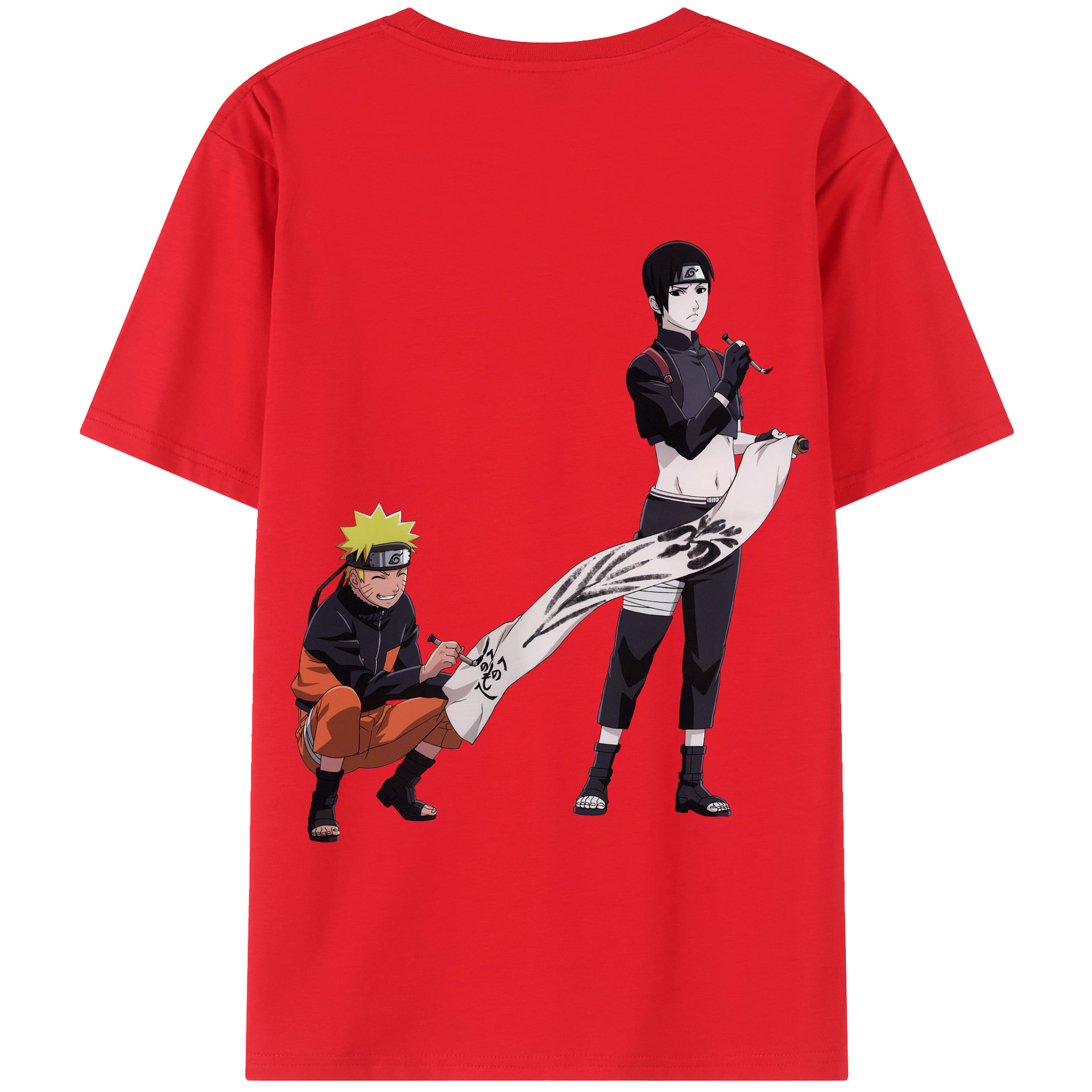 （画像用） NARUTO -ナルト- うずまき ナルト Uzumaki Naruto 綿100％半袖Tシャツ（背面プリント）
