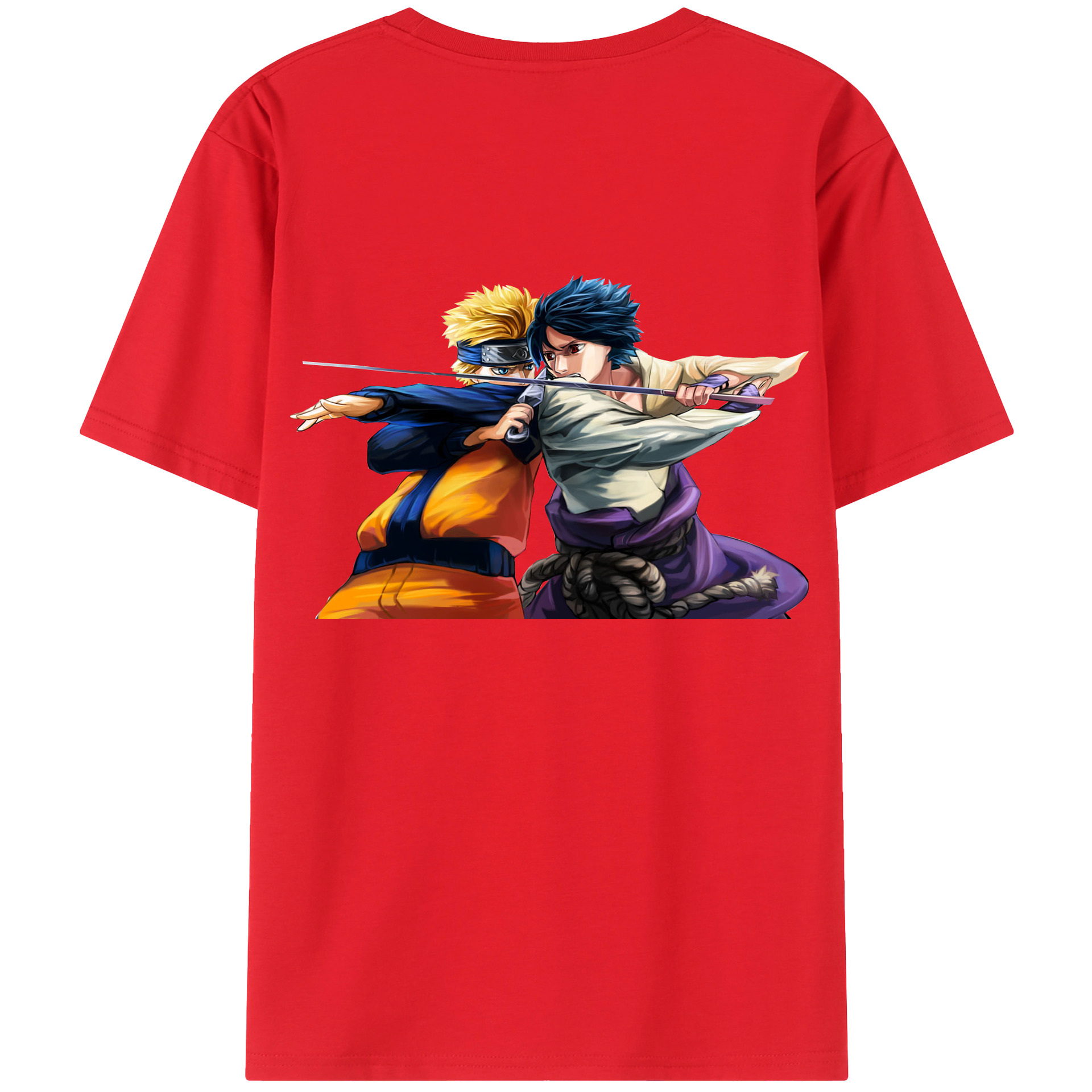 （画像用） NARUTO -ナルト- うずまき ナルト Uzumaki Naruto 綿100％半袖Tシャツ（背面プリント）