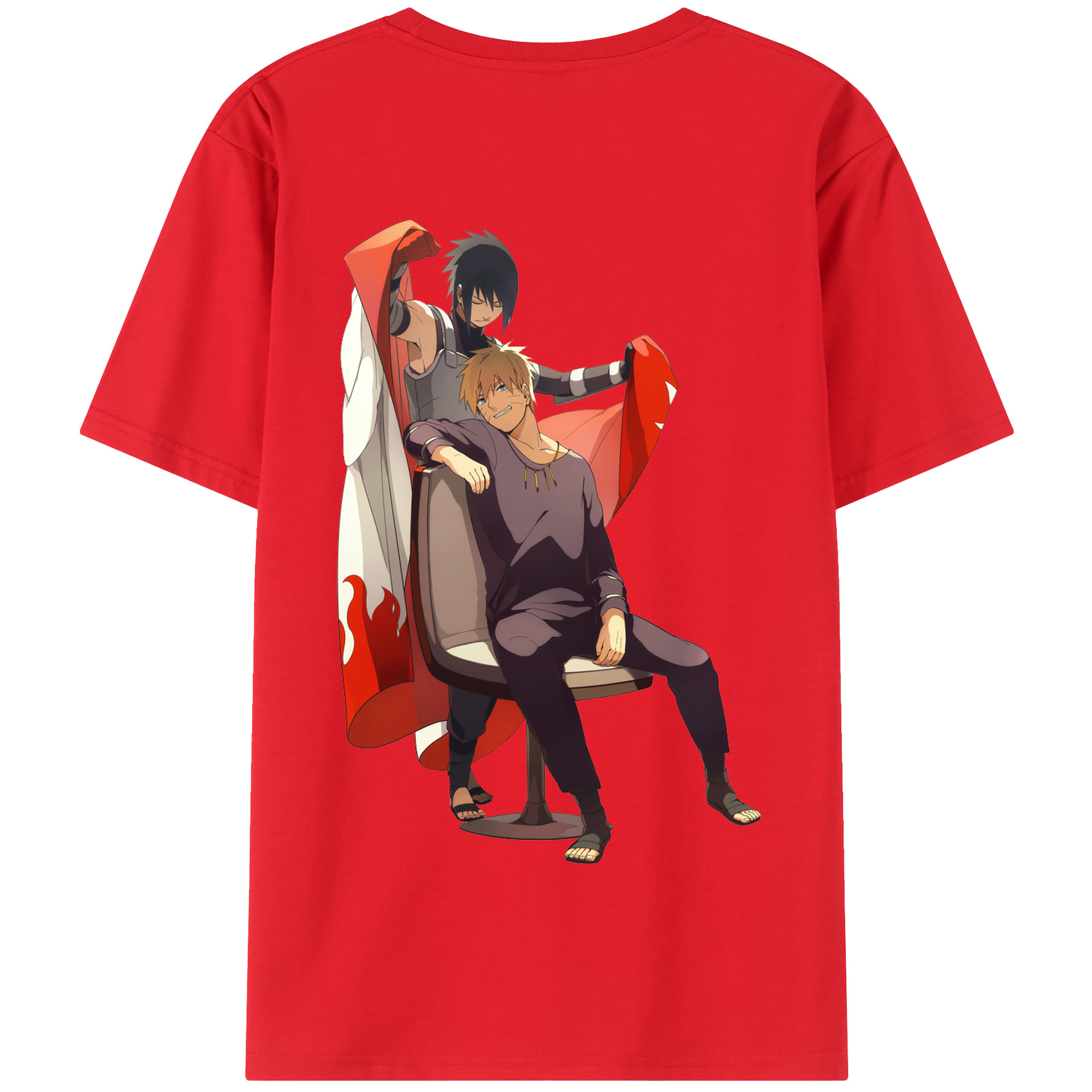（画像用） NARUTO -ナルト- うずまき ナルト Uzumaki Naruto 綿100％半袖Tシャツ（背面プリント）
