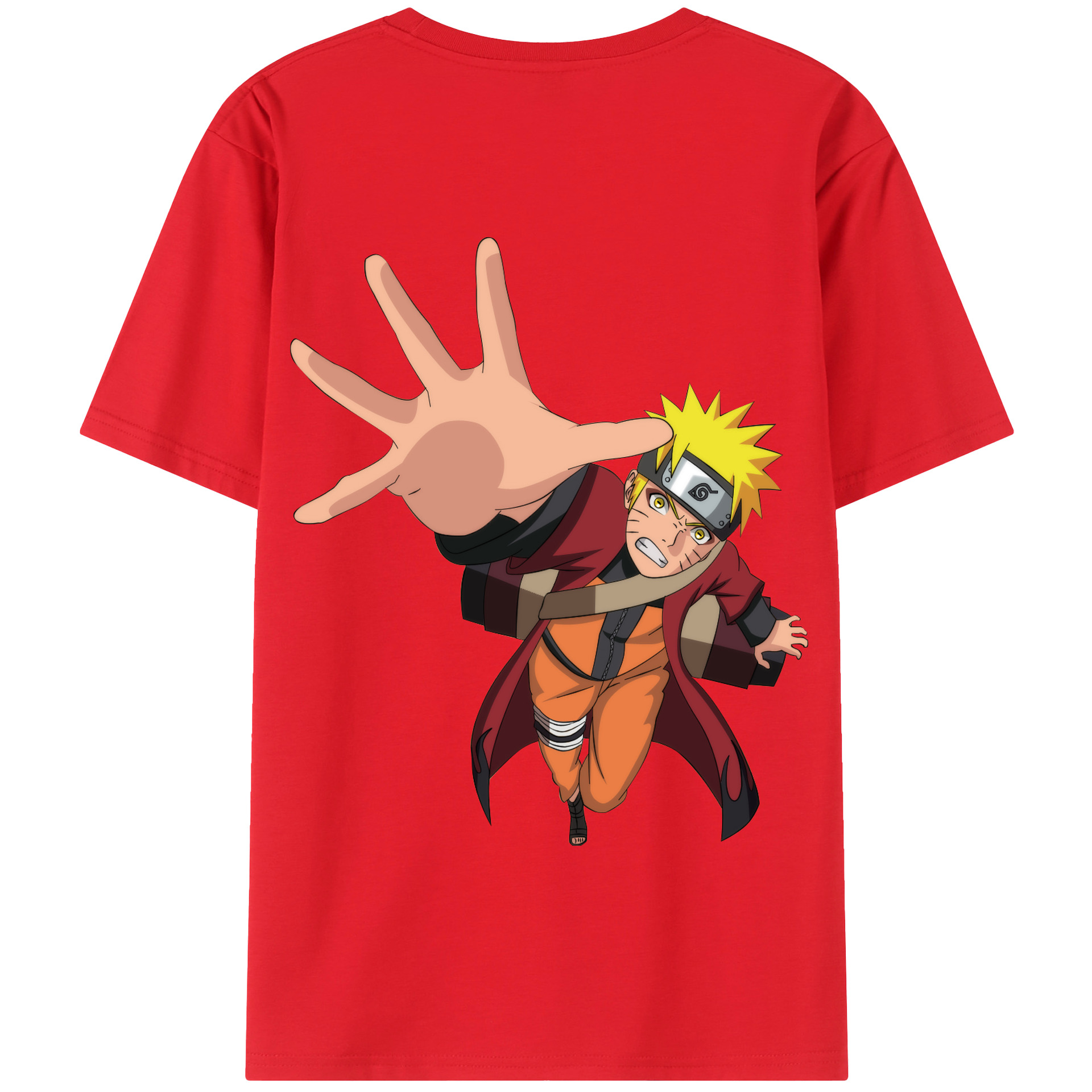 （画像用） NARUTO -ナルト- うずまき ナルト Uzumaki Naruto 綿100％半袖Tシャツ（背面プリント）