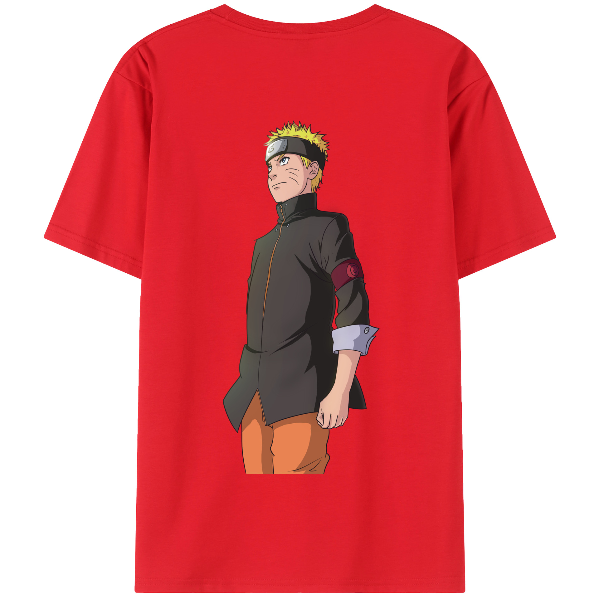 （画像用） NARUTO -ナルト- うずまき ナルト Uzumaki Naruto 綿100％半袖Tシャツ（背面プリント）