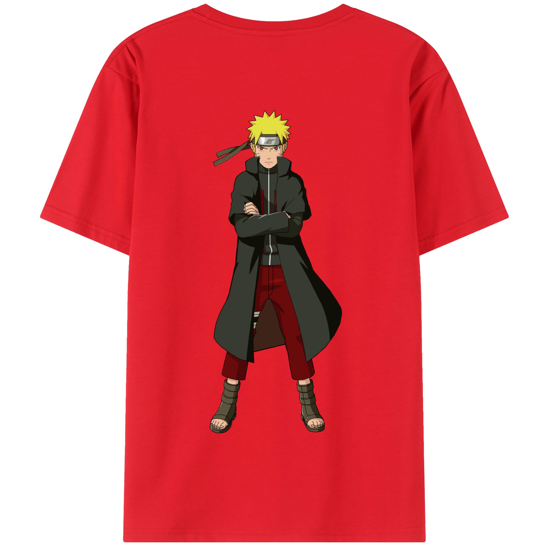 （画像用） NARUTO -ナルト- うずまき ナルト Uzumaki Naruto 綿100％半袖Tシャツ（背面プリント）