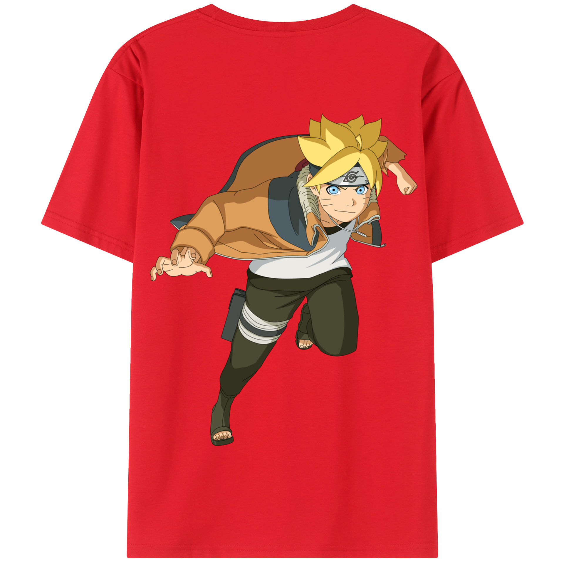 （画像用） NARUTO -ナルト- うずまき ナルト Uzumaki Naruto 綿100％半袖Tシャツ（背面プリント）