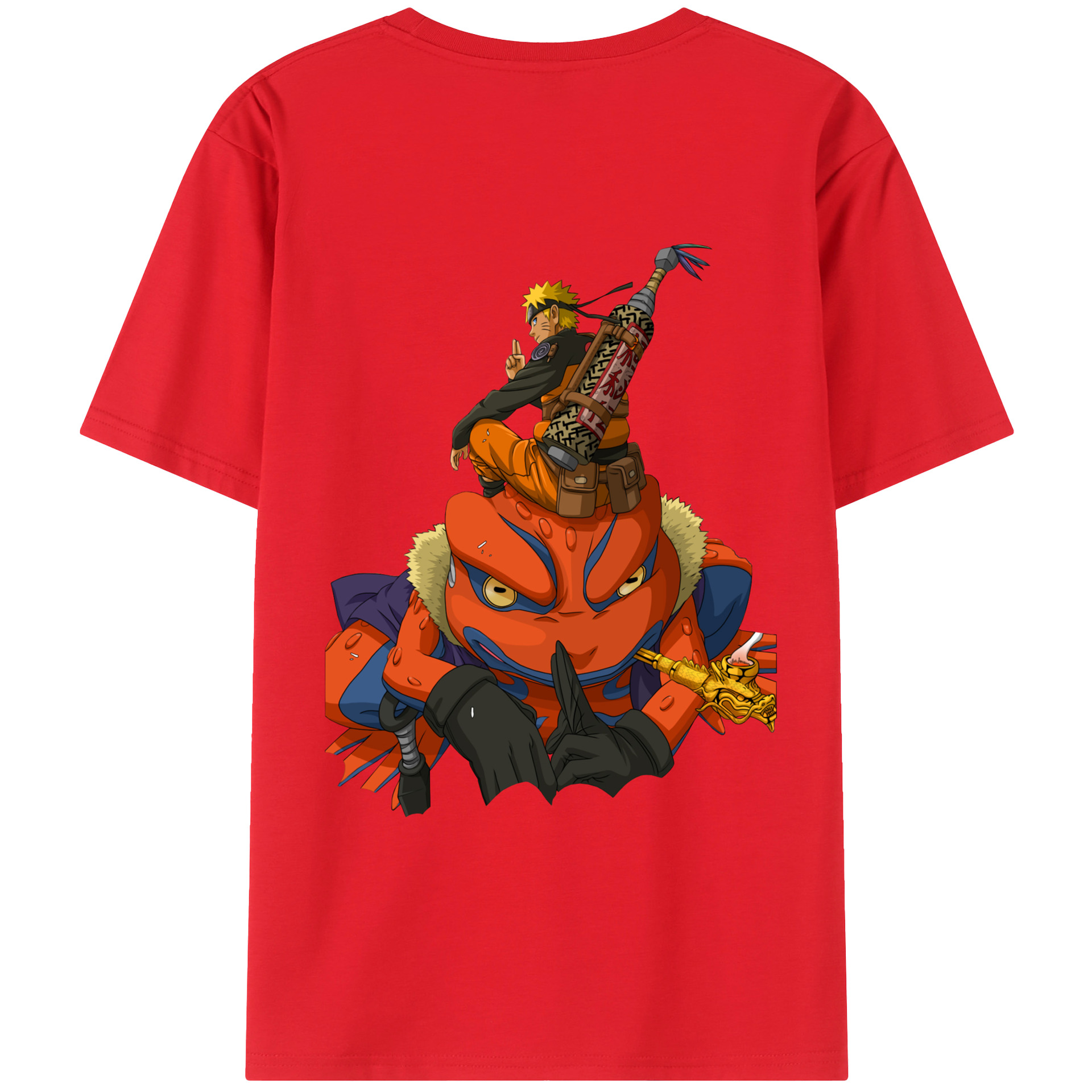 （画像用） NARUTO -ナルト- うずまき ナルト Uzumaki Naruto 綿100％半袖Tシャツ（背面プリント）