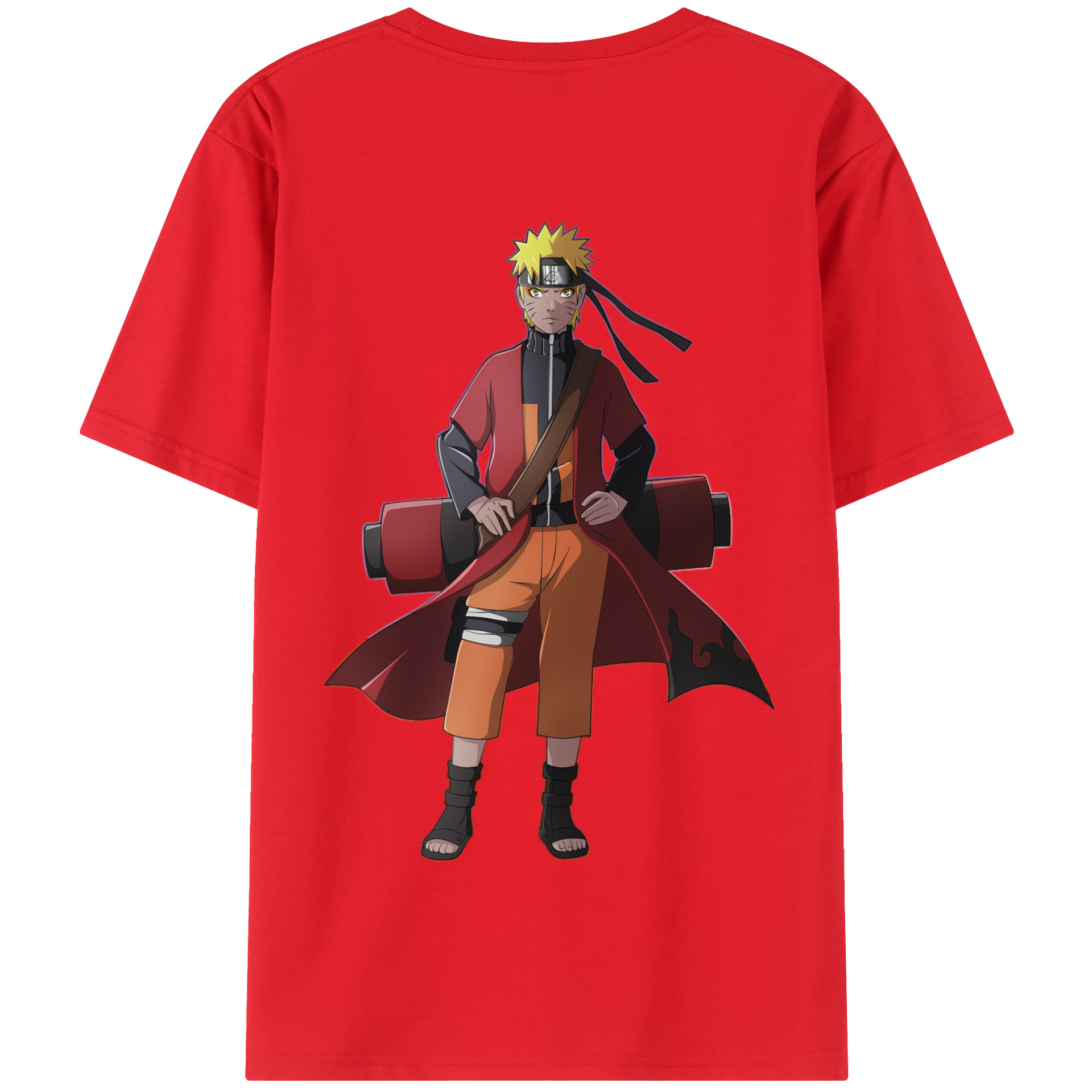 （画像用） NARUTO -ナルト- うずまき ナルト Uzumaki Naruto 綿100％半袖Tシャツ（背面プリント）