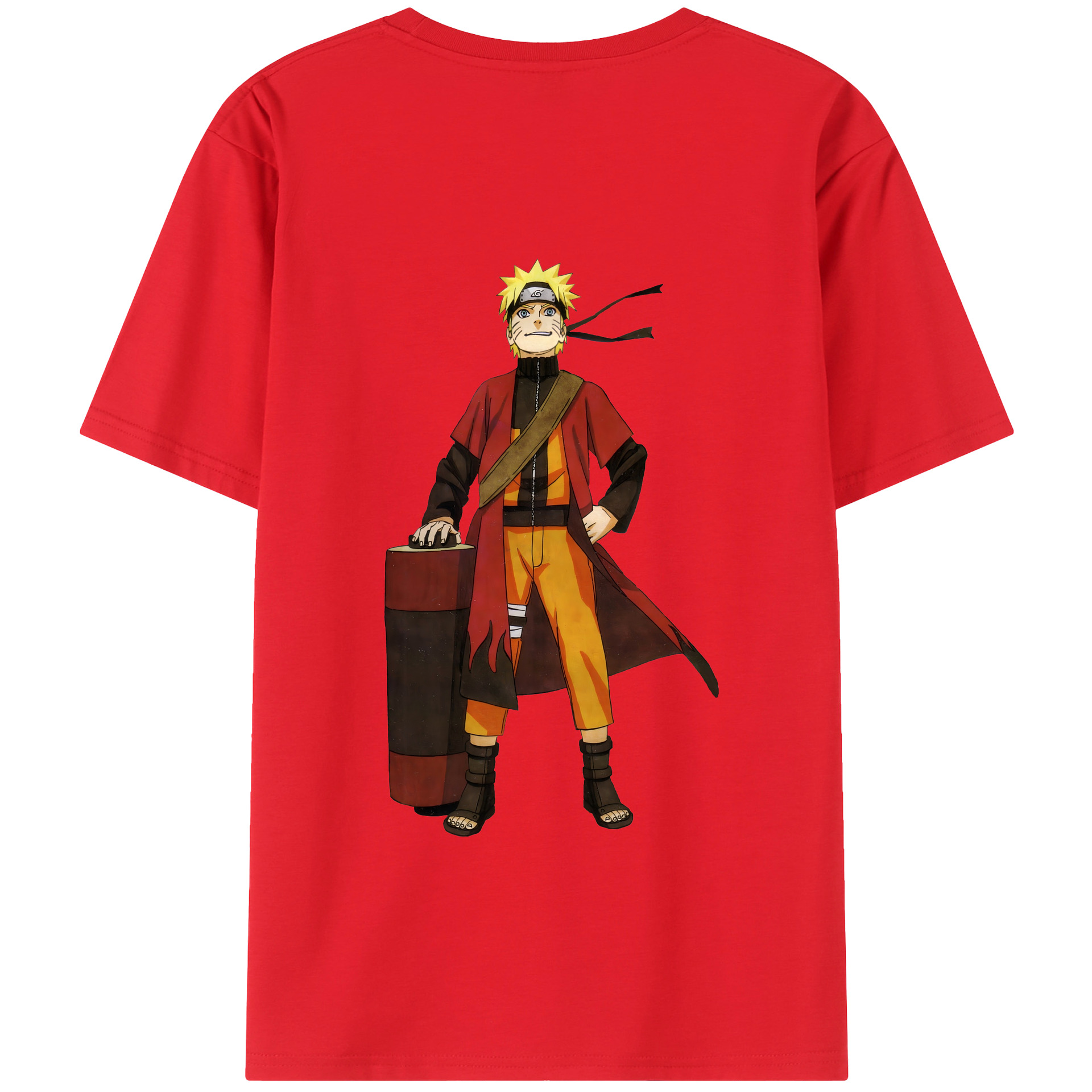 （画像用） NARUTO -ナルト- うずまき ナルト Uzumaki Naruto 綿100％半袖Tシャツ（背面プリント）