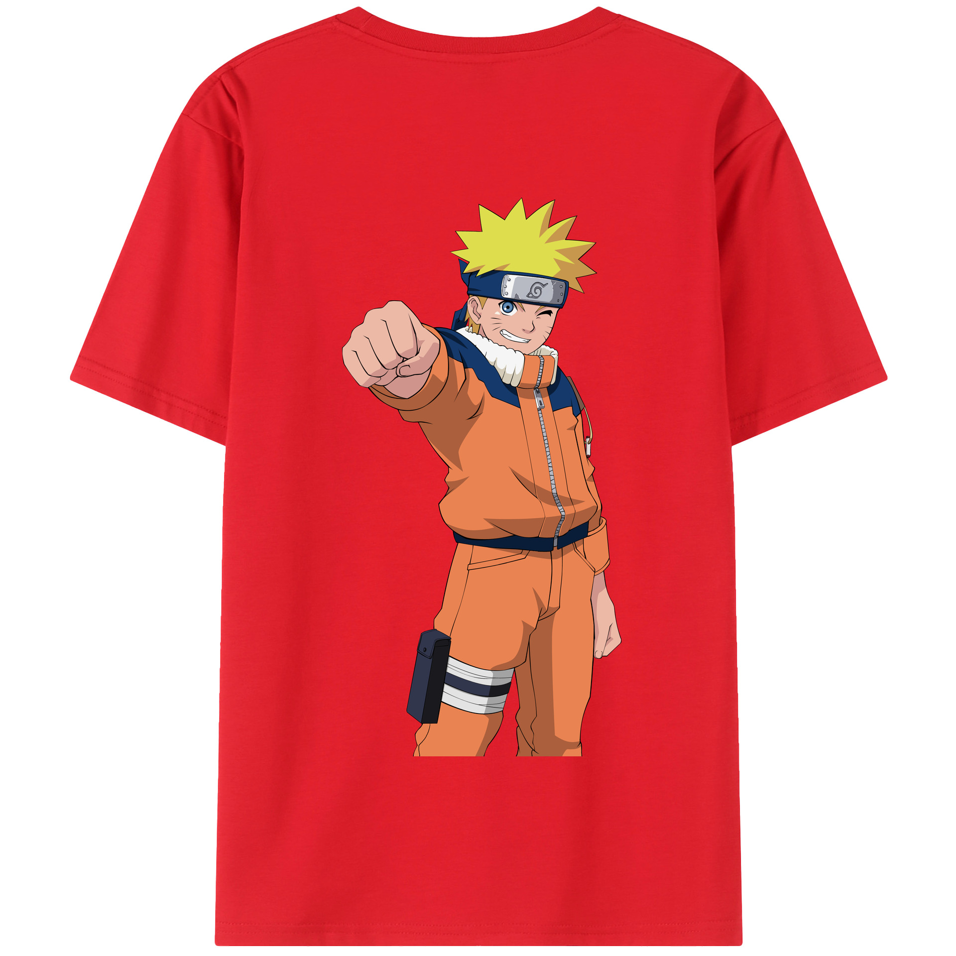 （画像用） NARUTO -ナルト- うずまき ナルト Uzumaki Naruto 綿100％半袖Tシャツ（背面プリント）
