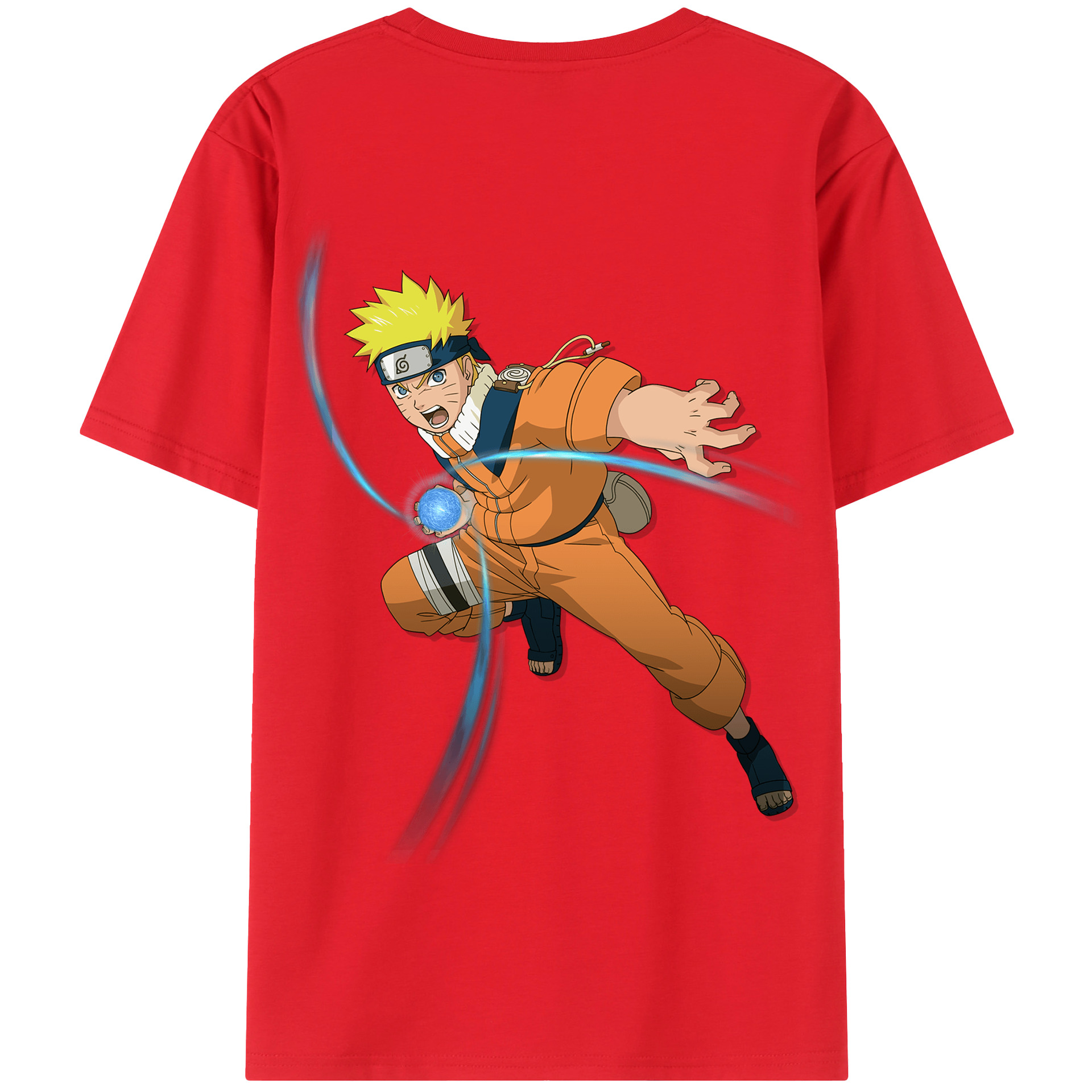 （画像用） NARUTO -ナルト- うずまき ナルト Uzumaki Naruto 綿100％半袖Tシャツ（背面プリント）