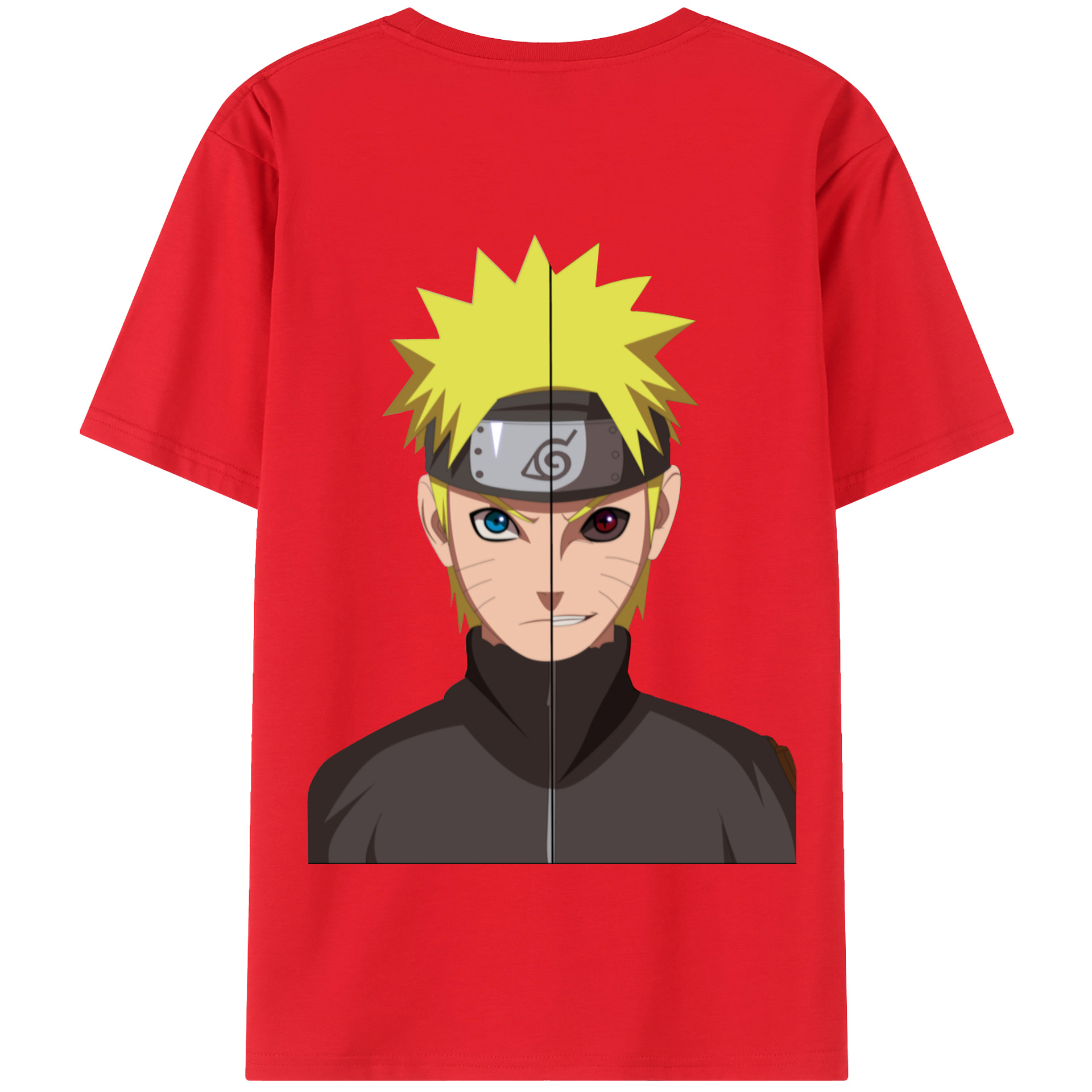 （画像用） NARUTO -ナルト- うずまき ナルト Uzumaki Naruto 綿100％半袖Tシャツ（背面プリント）