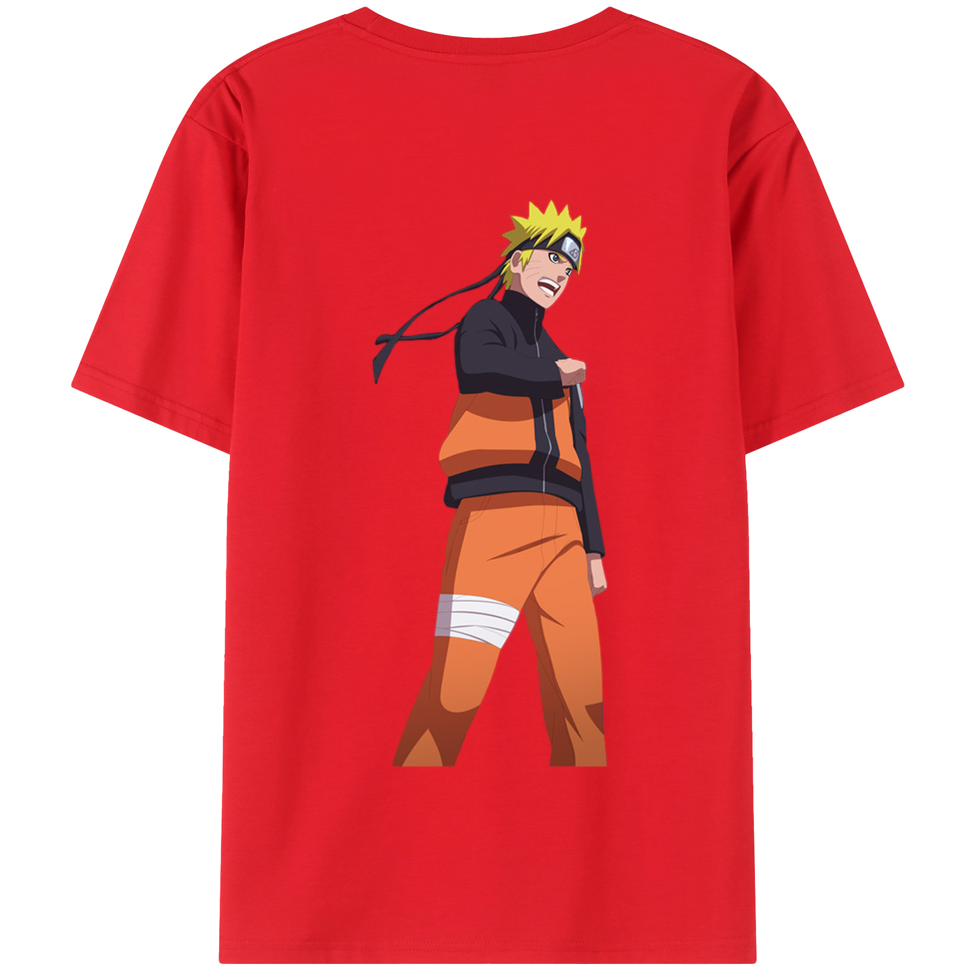 （画像用） NARUTO -ナルト- うずまき ナルト Uzumaki Naruto 綿100％半袖Tシャツ（背面プリント）