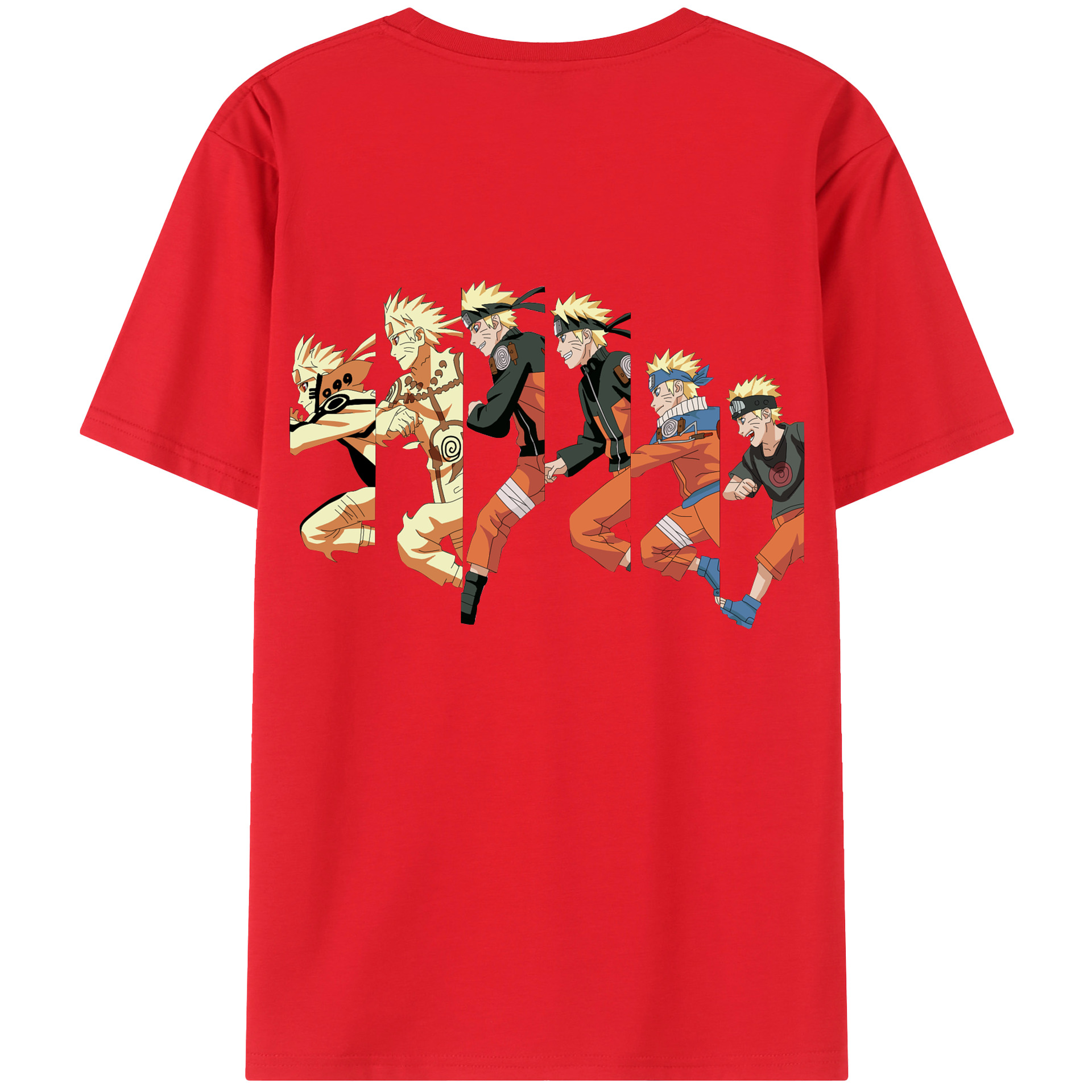 （画像用） NARUTO -ナルト- うずまき ナルト Uzumaki Naruto 綿100％半袖Tシャツ（背面プリント）