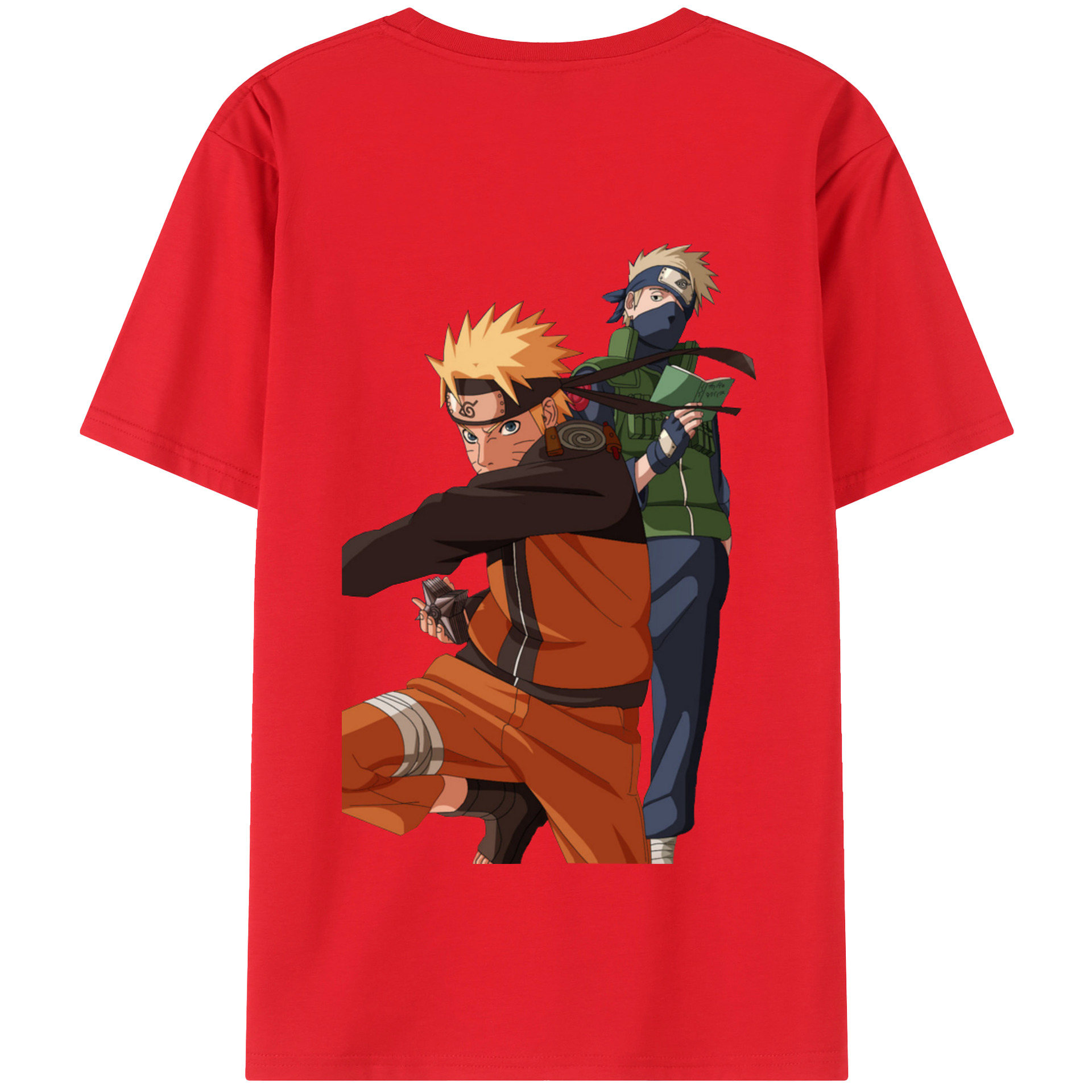 （画像用） NARUTO -ナルト- うずまき ナルト Uzumaki Naruto 綿100％半袖Tシャツ（背面プリント）
