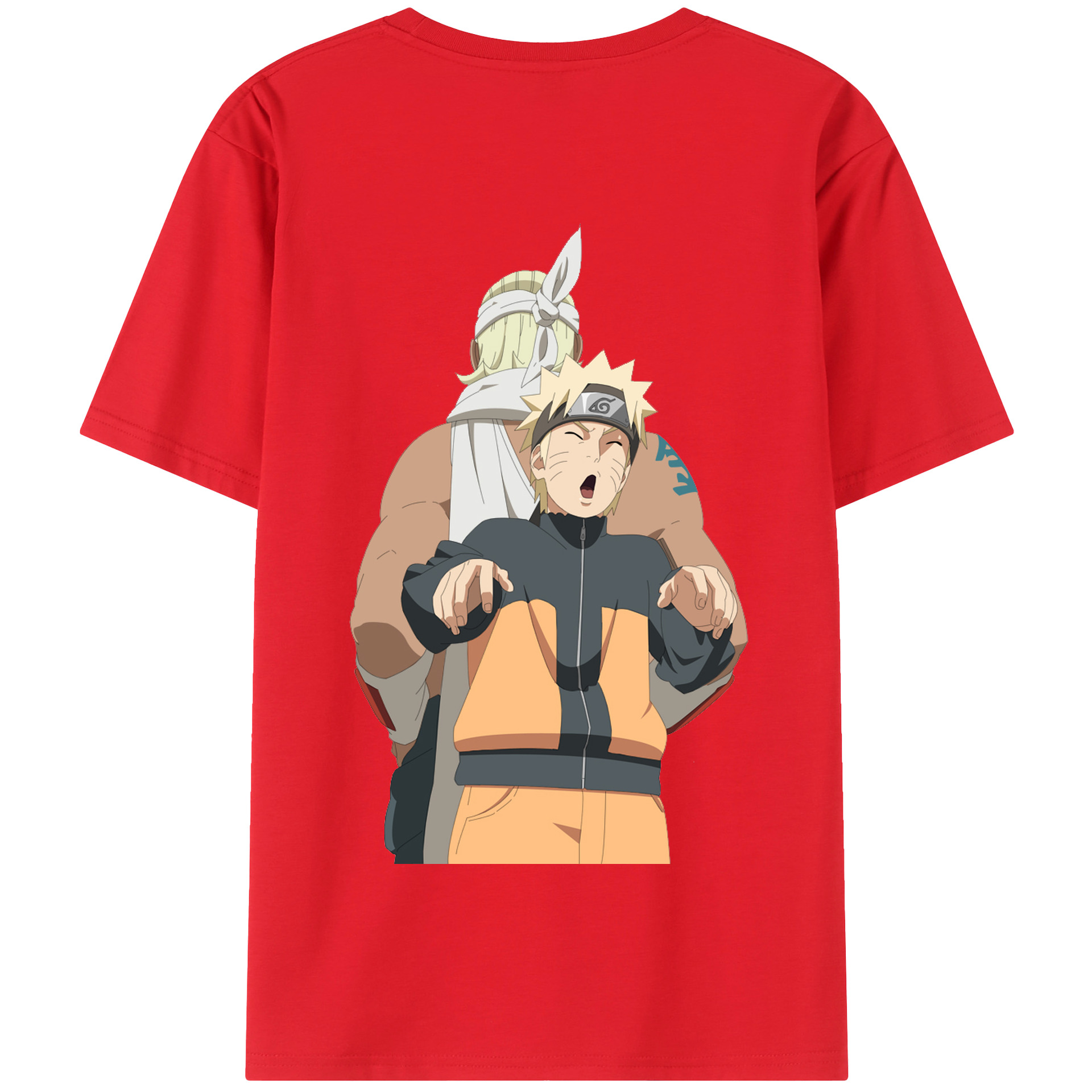 （画像用） NARUTO -ナルト- うずまき ナルト Uzumaki Naruto 綿100％半袖Tシャツ（背面プリント）