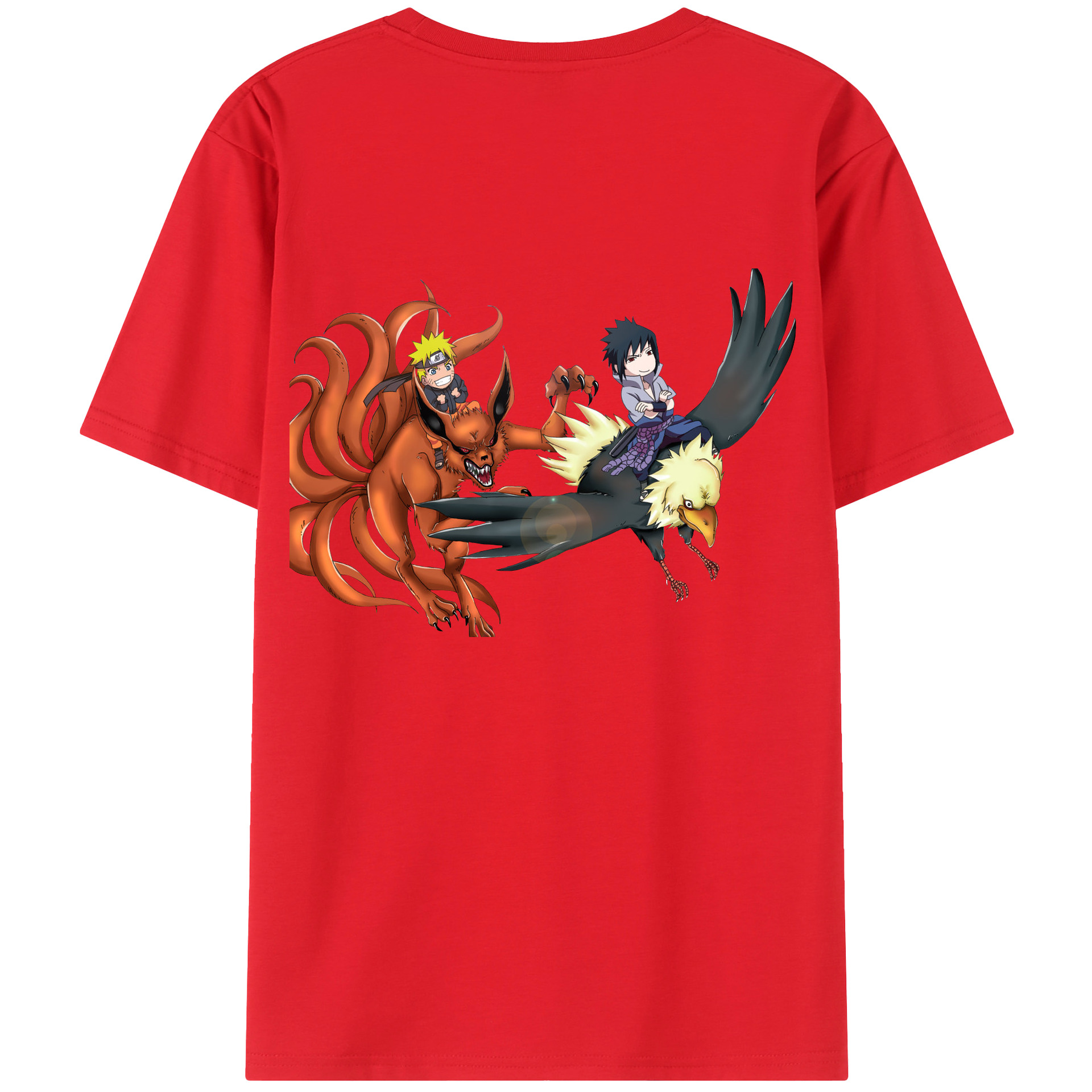 （画像用） NARUTO -ナルト- うずまき ナルト Uzumaki Naruto 綿100％半袖Tシャツ（背面プリント）