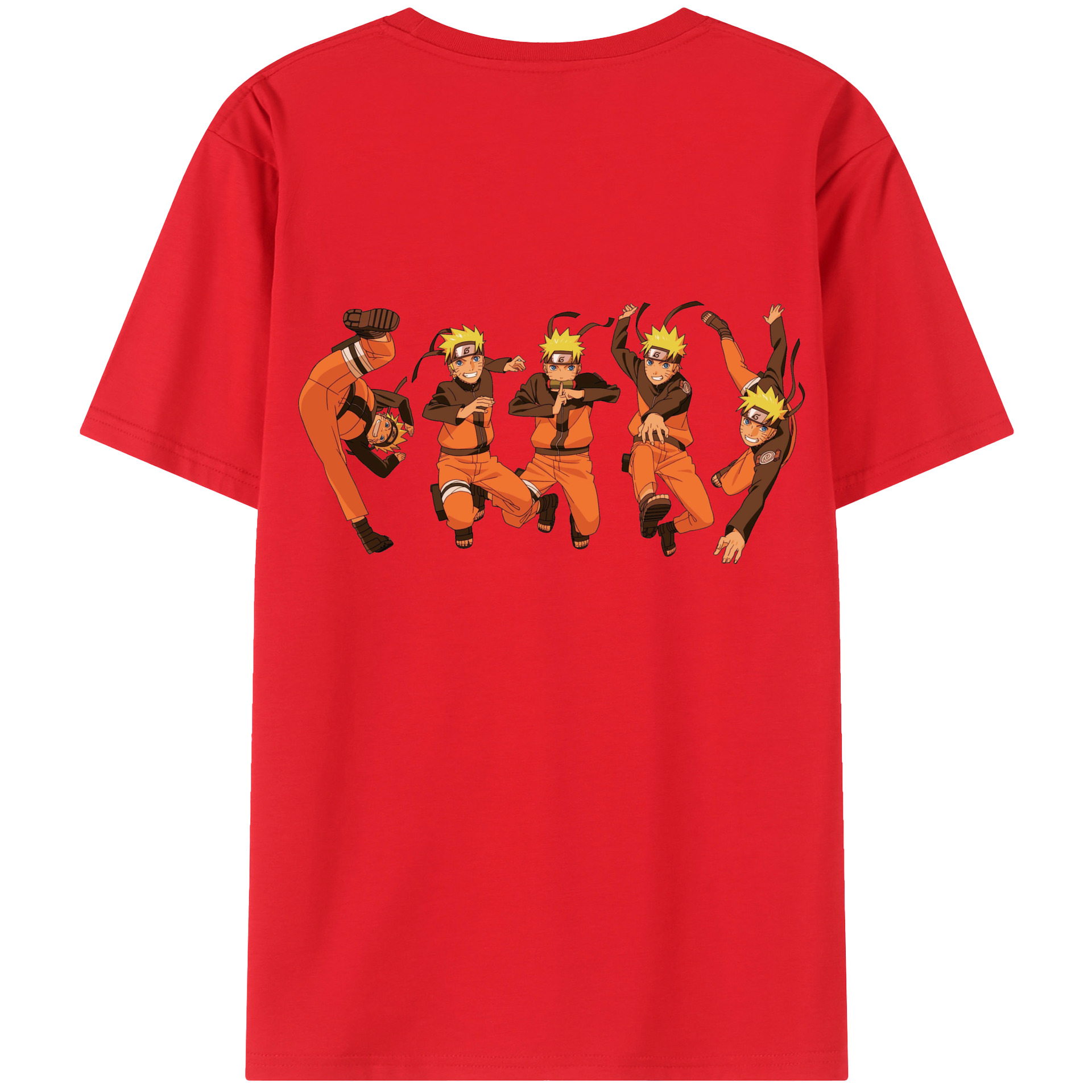 （画像用） NARUTO -ナルト- うずまき ナルト Uzumaki Naruto 綿100％半袖Tシャツ（背面プリント）
