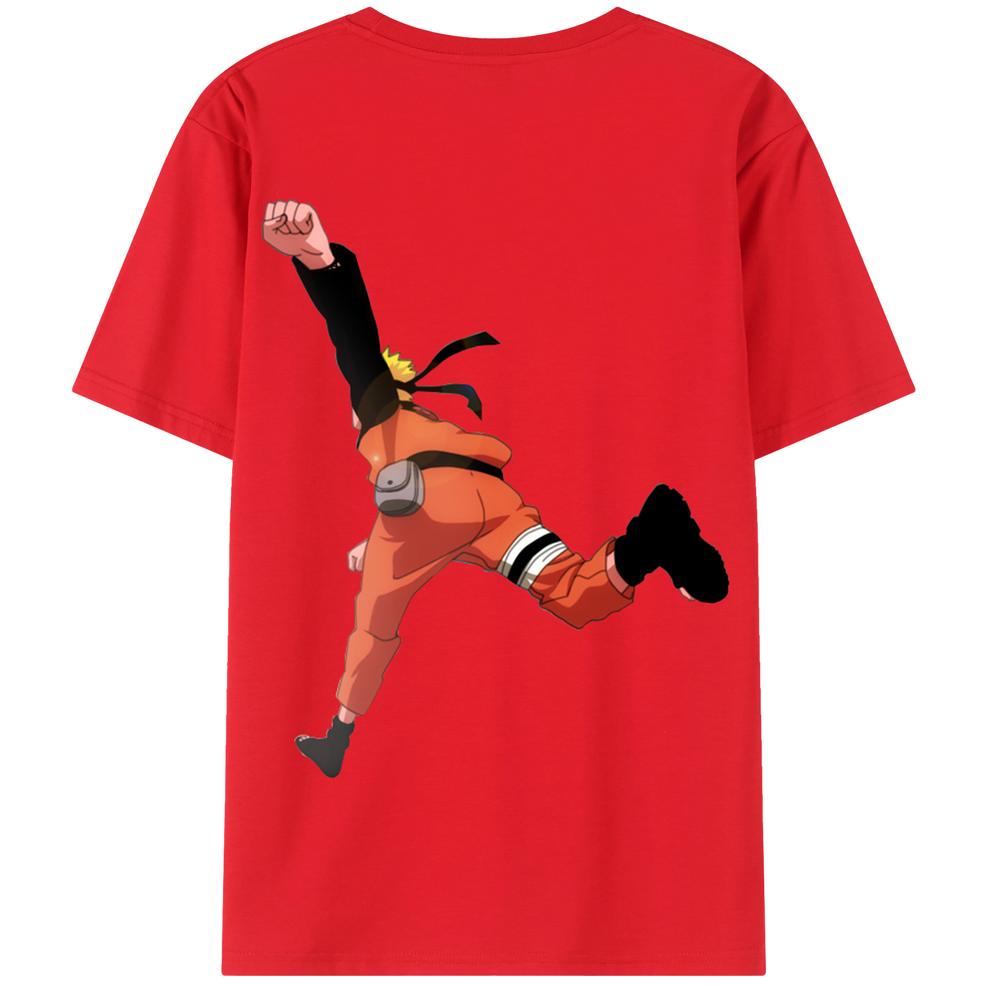 （画像用） NARUTO -ナルト- うずまき ナルト Uzumaki Naruto 綿100％半袖Tシャツ（背面プリント）