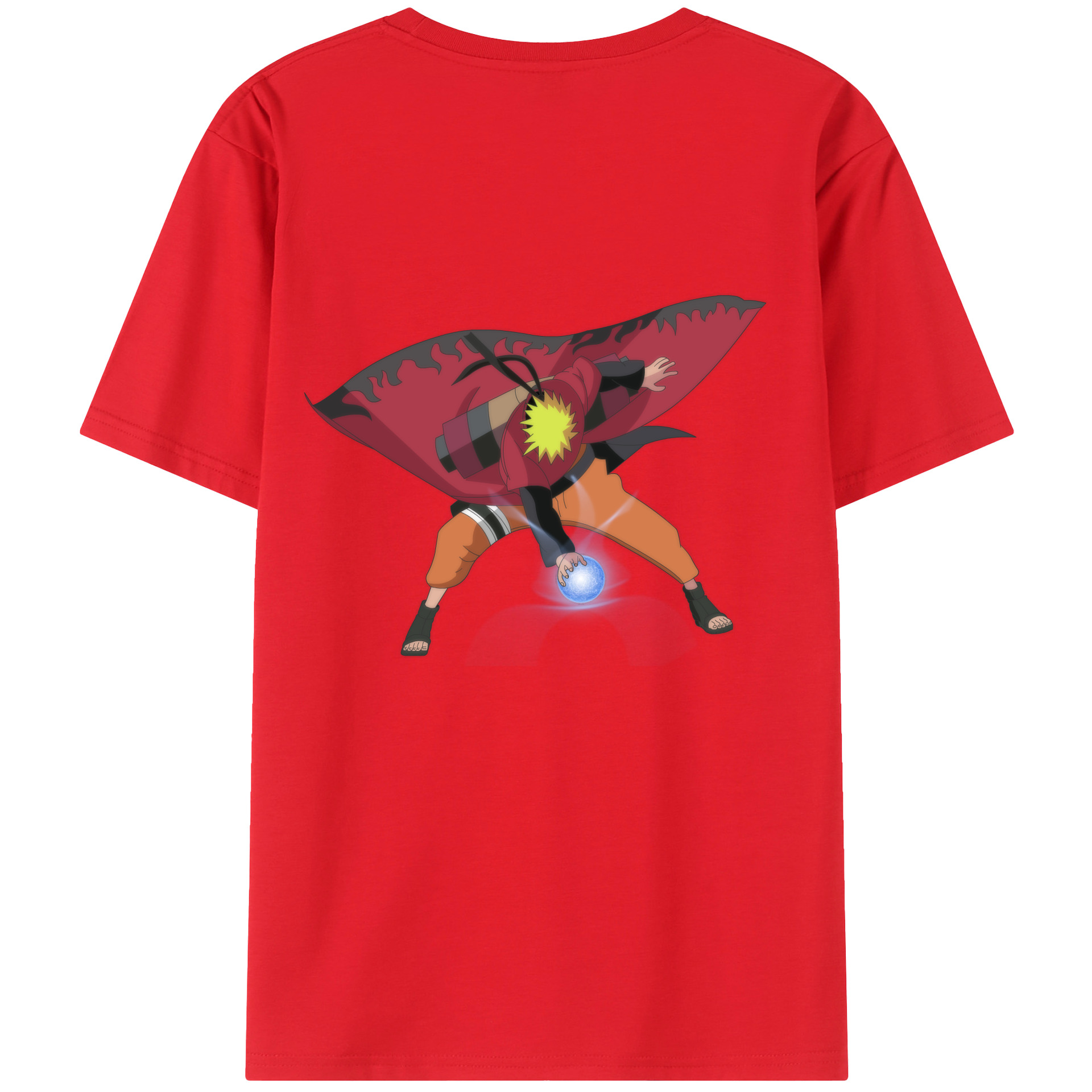 （画像用） NARUTO -ナルト- うずまき ナルト Uzumaki Naruto 綿100％半袖Tシャツ（背面プリント）