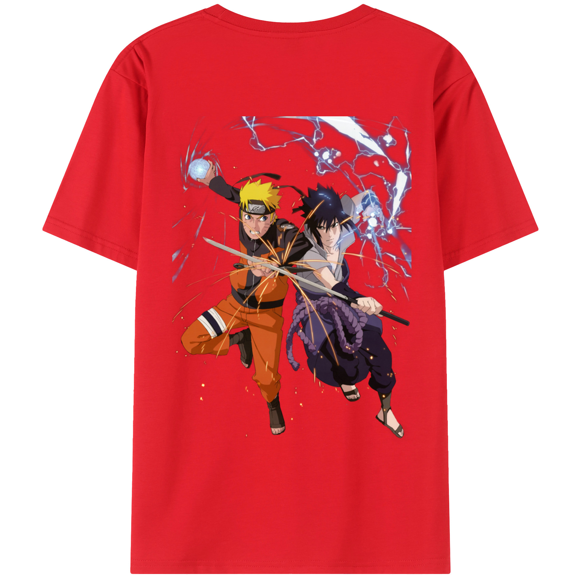 （画像用） NARUTO -ナルト- うずまき ナルト Uzumaki Naruto 綿100％半袖Tシャツ（背面プリント）