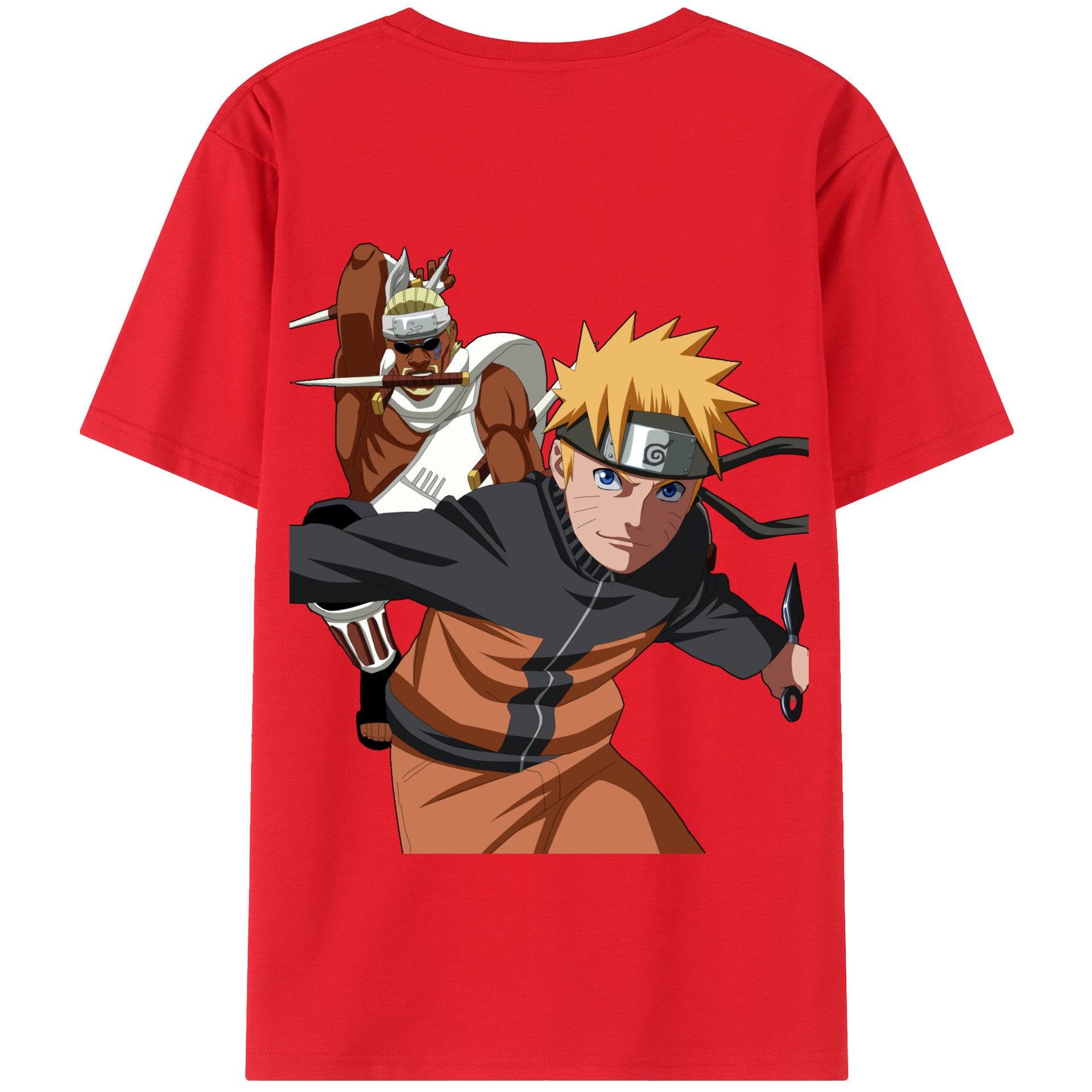 （画像用） NARUTO -ナルト- うずまき ナルト Uzumaki Naruto 綿100％半袖Tシャツ（背面プリント）