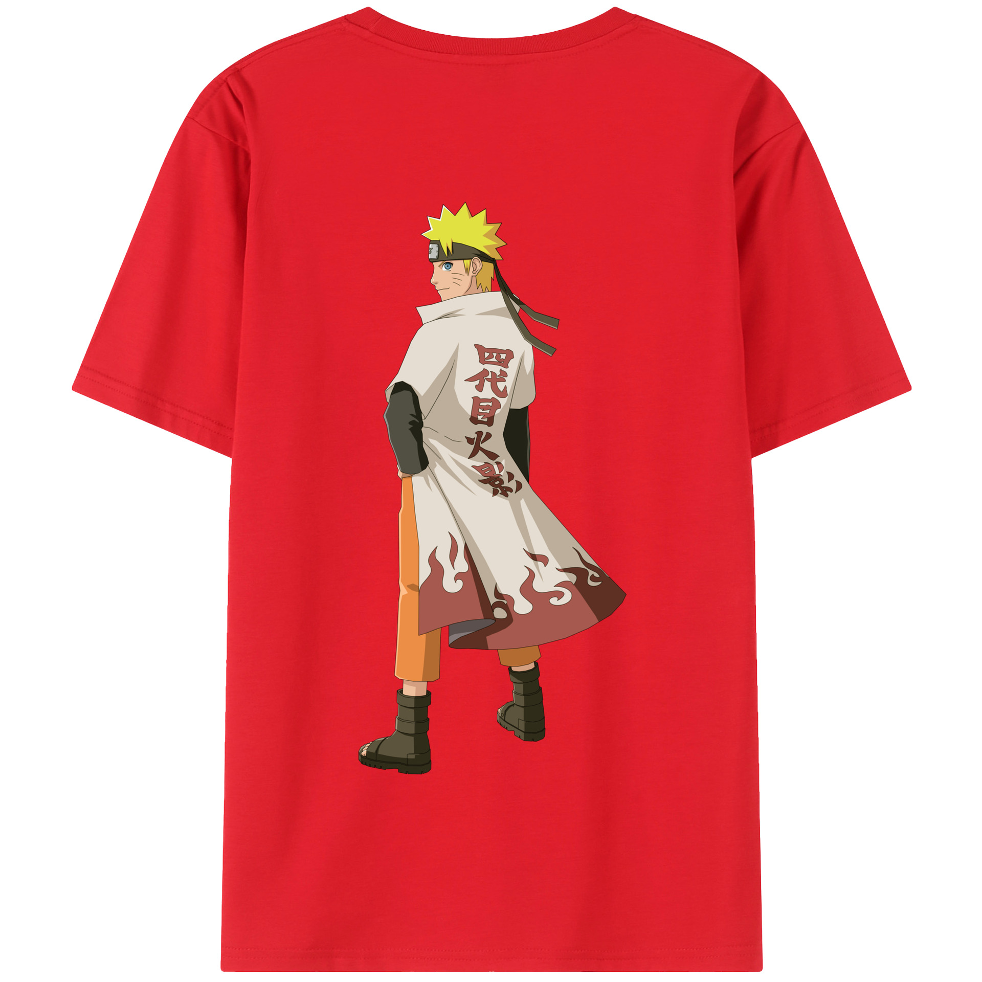 （画像用） NARUTO -ナルト- うずまき ナルト Uzumaki Naruto 綿100％半袖Tシャツ（背面プリント）