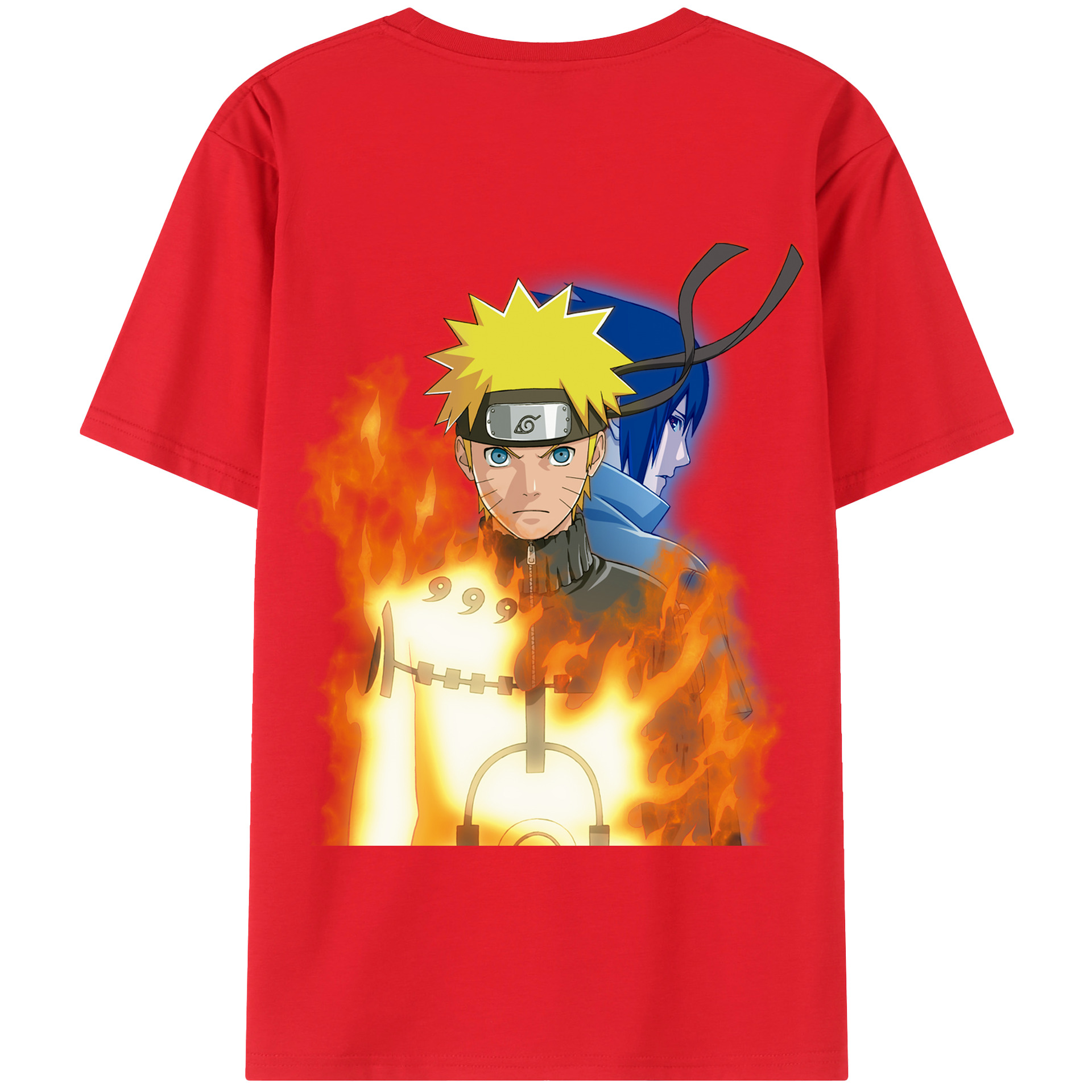 （画像用） NARUTO -ナルト- うずまき ナルト Uzumaki Naruto 綿100％半袖Tシャツ（背面プリント）