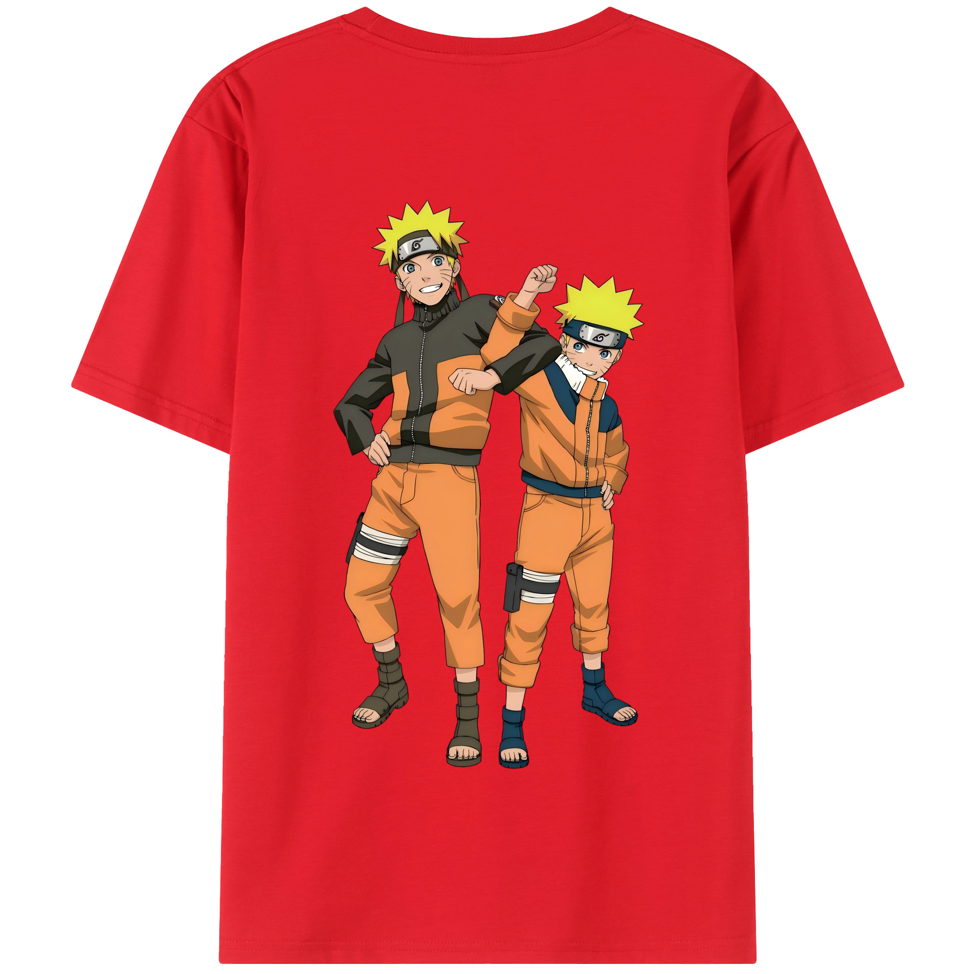 （画像用） NARUTO -ナルト- うずまき ナルト Uzumaki Naruto 綿100％半袖Tシャツ（背面プリント）