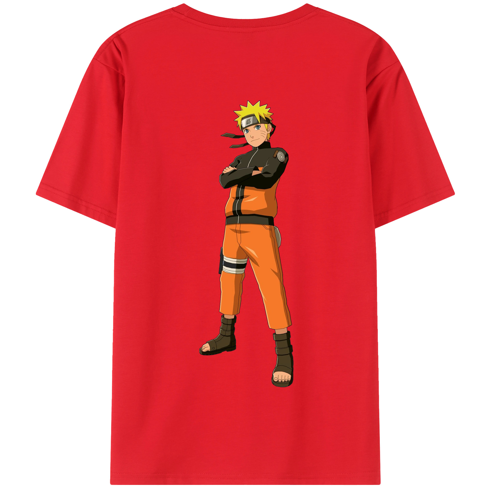 （画像用） NARUTO -ナルト- うずまき ナルト Uzumaki Naruto 綿100％半袖Tシャツ（背面プリント）