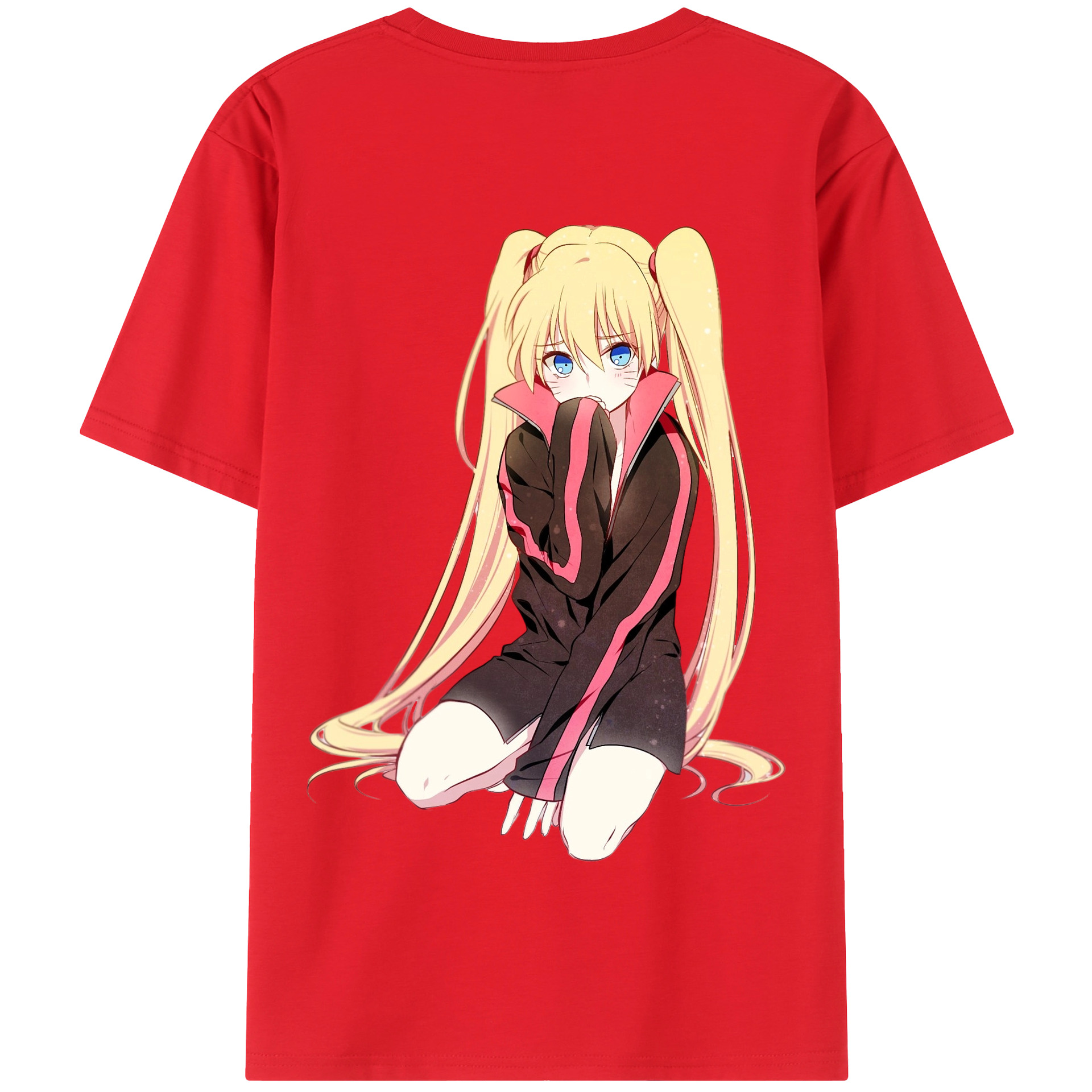 （画像用） NARUTO -ナルト- うずまき ナルト Uzumaki Naruto 綿100％半袖Tシャツ（背面プリント）