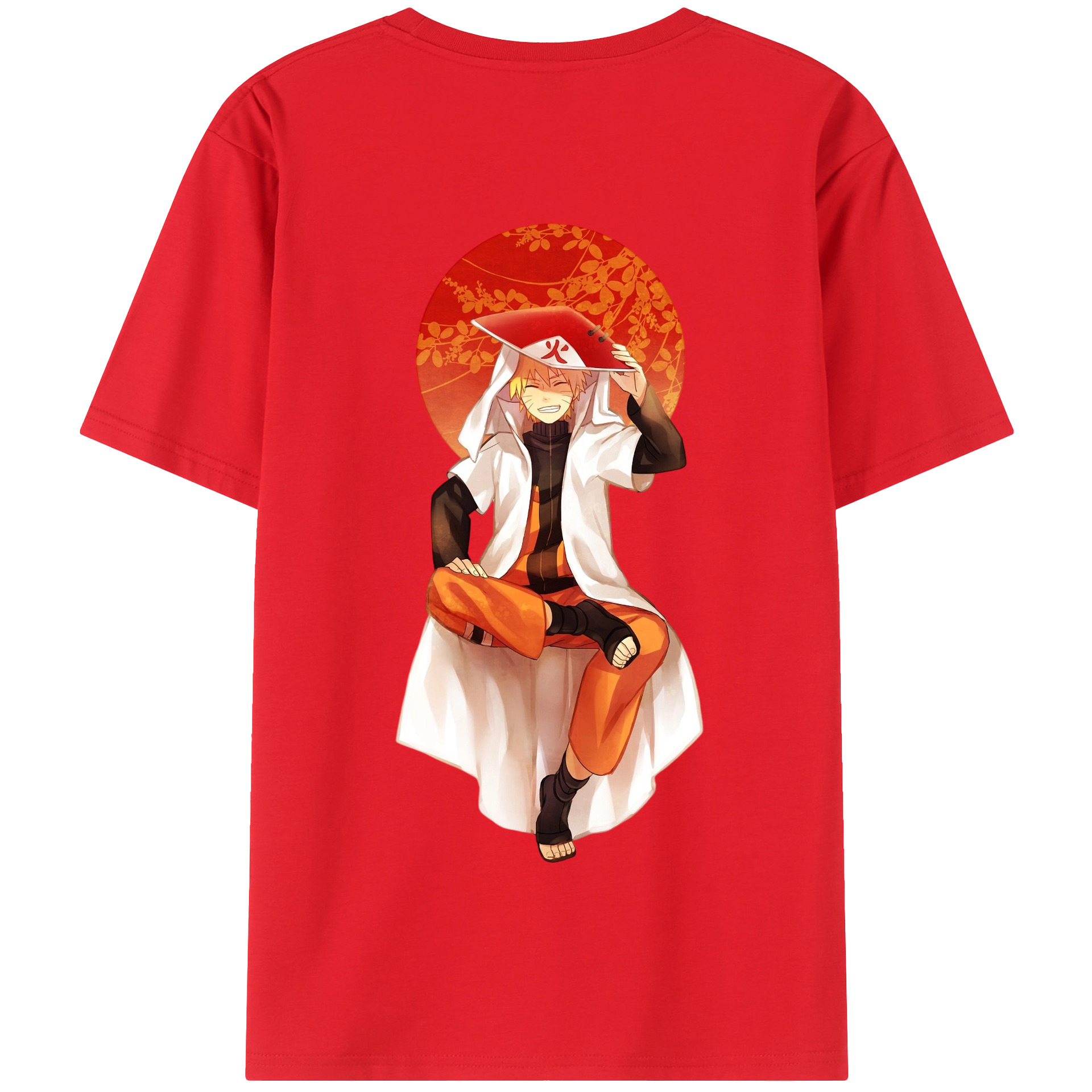 （画像用） NARUTO -ナルト- うずまき ナルト Uzumaki Naruto 綿100％半袖Tシャツ（背面プリント）