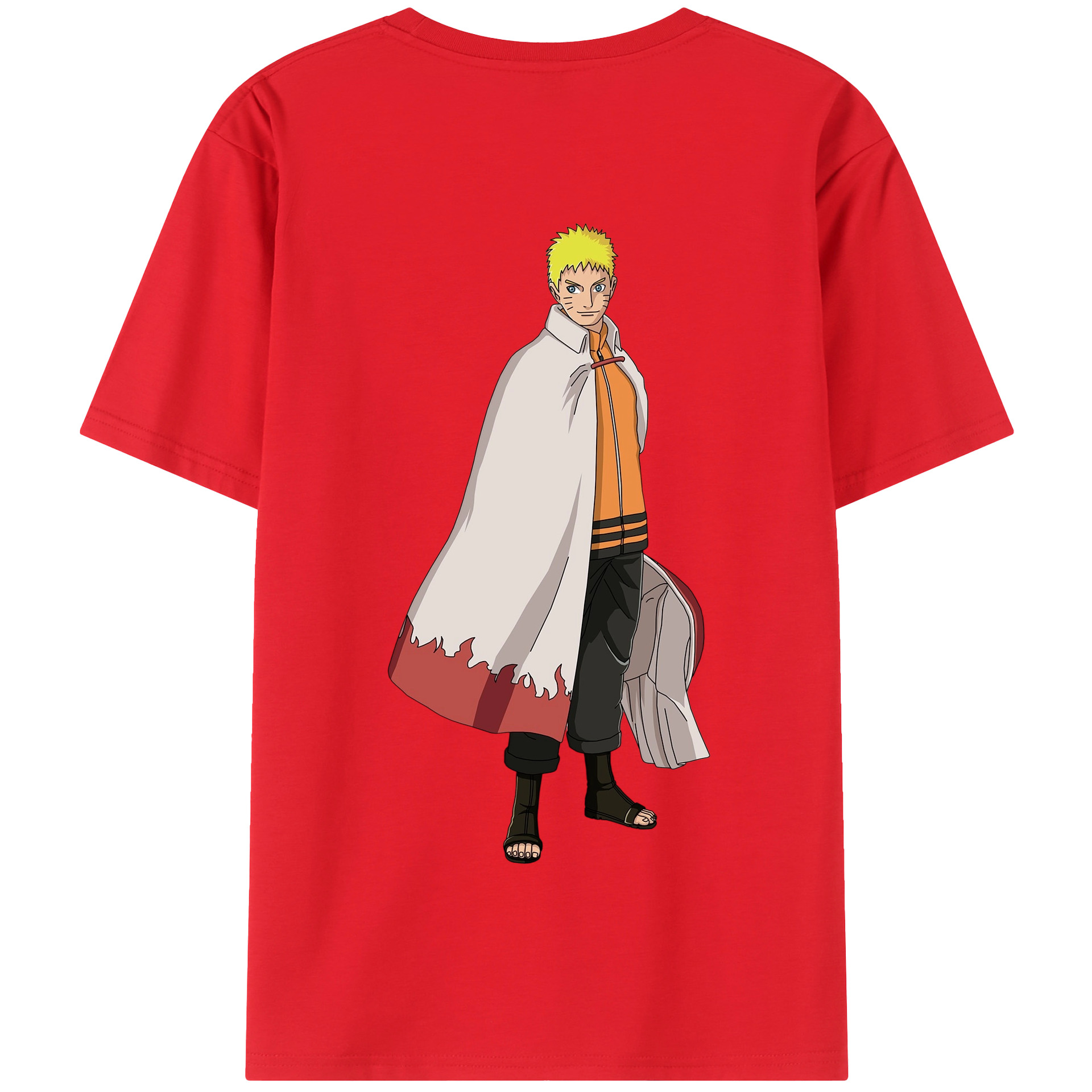 （画像用） NARUTO -ナルト- うずまき ナルト Uzumaki Naruto 綿100％半袖Tシャツ（背面プリント）