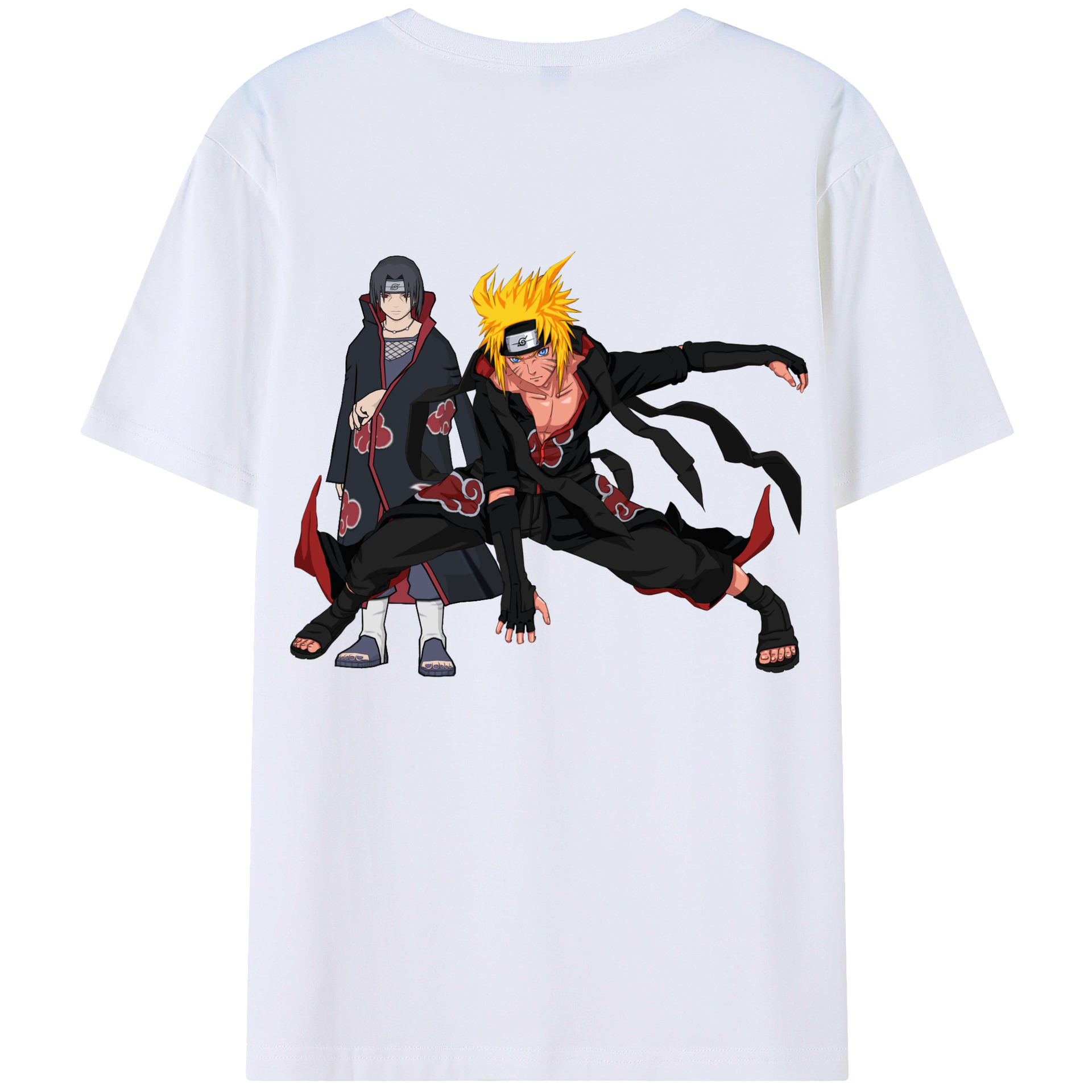 （画像用） NARUTO -ナルト- うずまき ナルト Uzumaki Naruto 綿100％半袖Tシャツ（背面プリント）