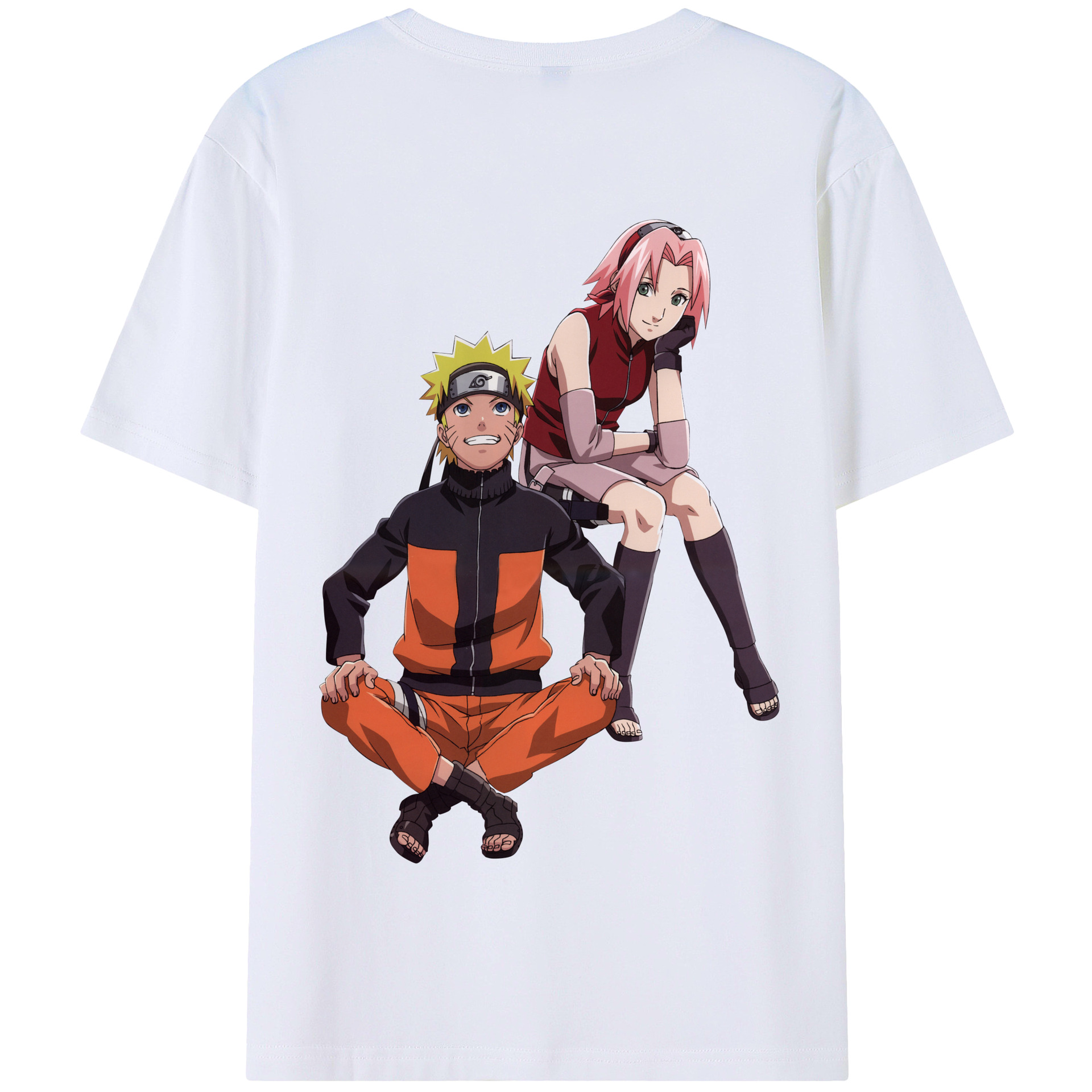 （画像用） NARUTO -ナルト- うずまき ナルト Uzumaki Naruto 綿100％半袖Tシャツ（背面プリント）