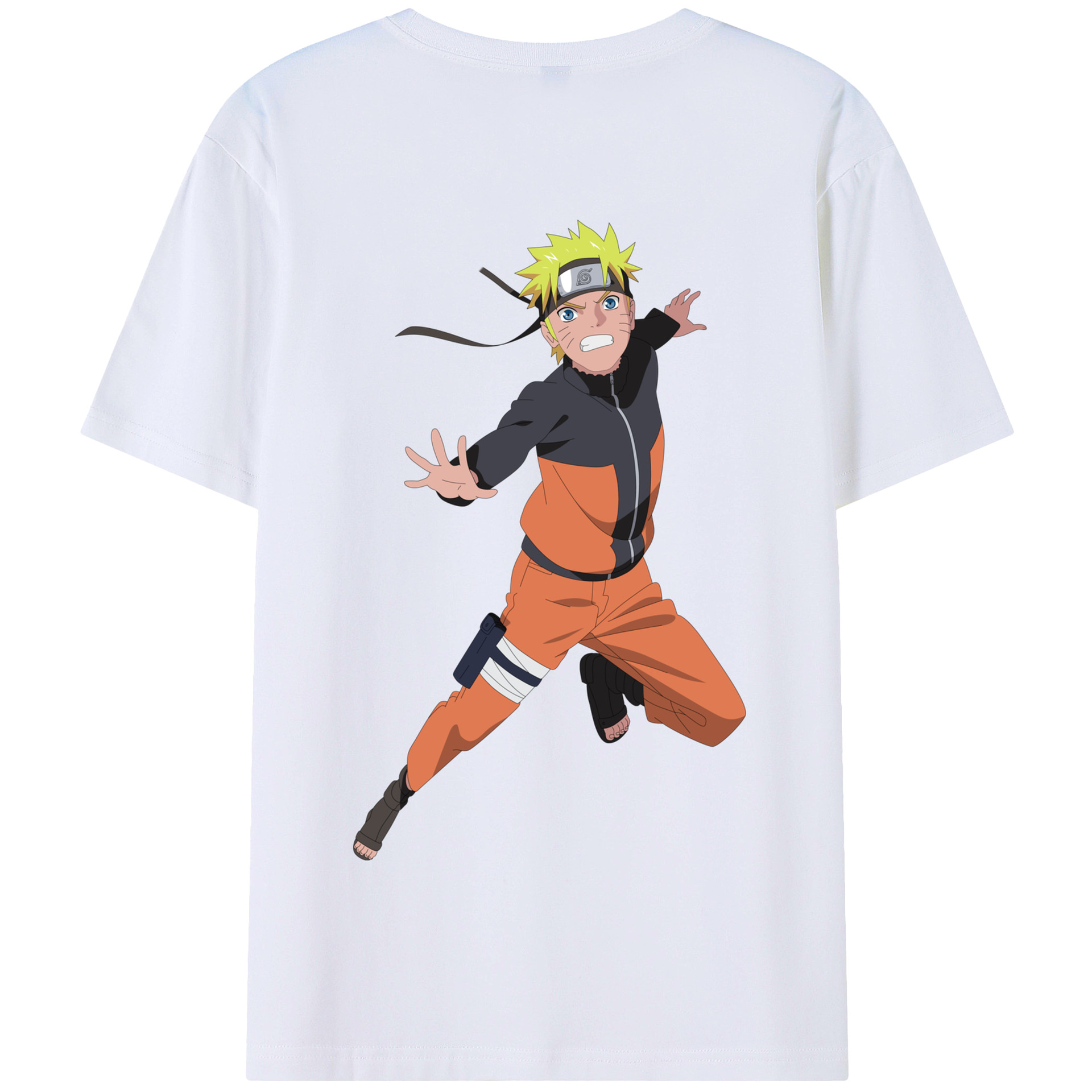 （画像用） NARUTO -ナルト- うずまき ナルト Uzumaki Naruto 綿100％半袖Tシャツ（背面プリント）