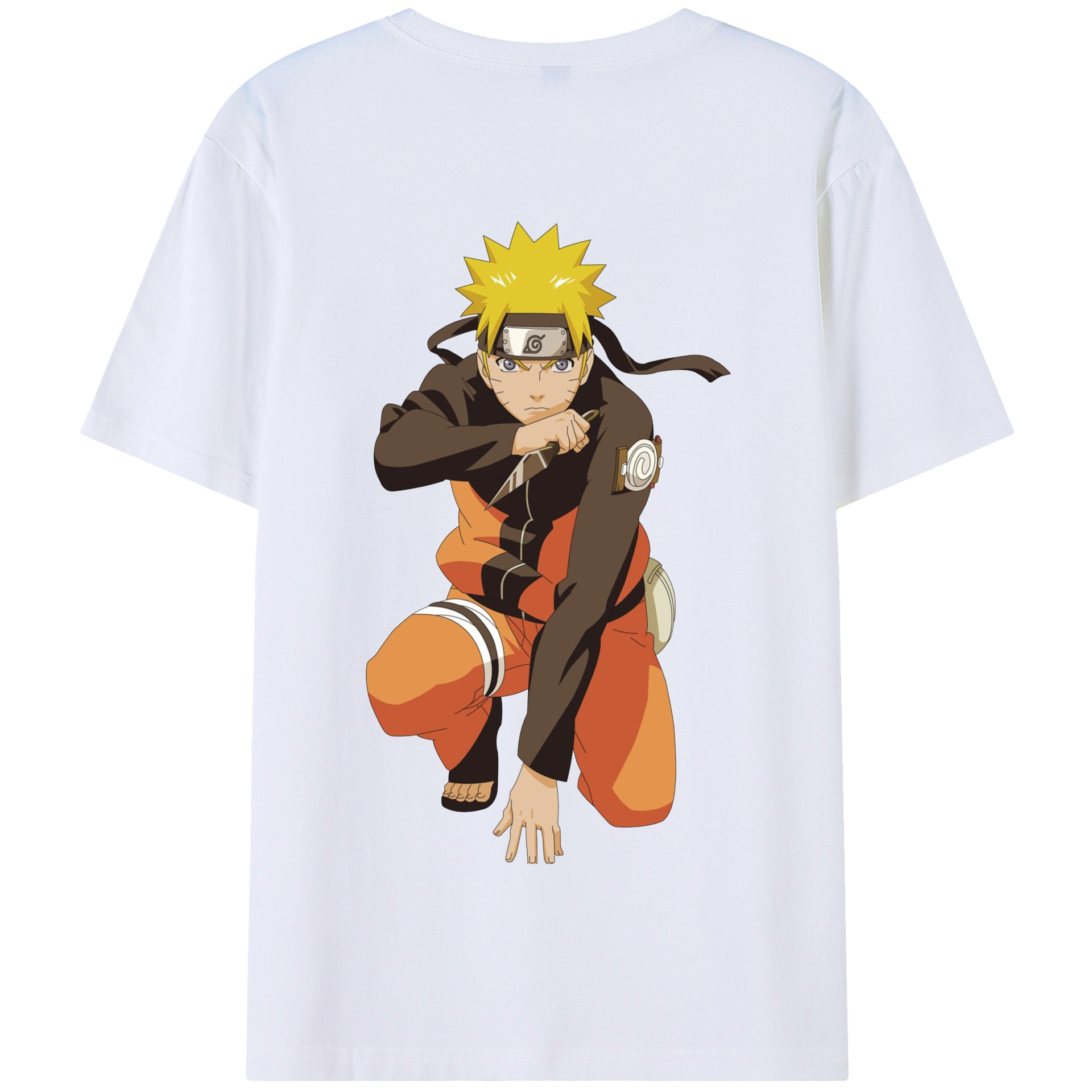 （画像用） NARUTO -ナルト- うずまき ナルト Uzumaki Naruto 綿100％半袖Tシャツ（背面プリント）