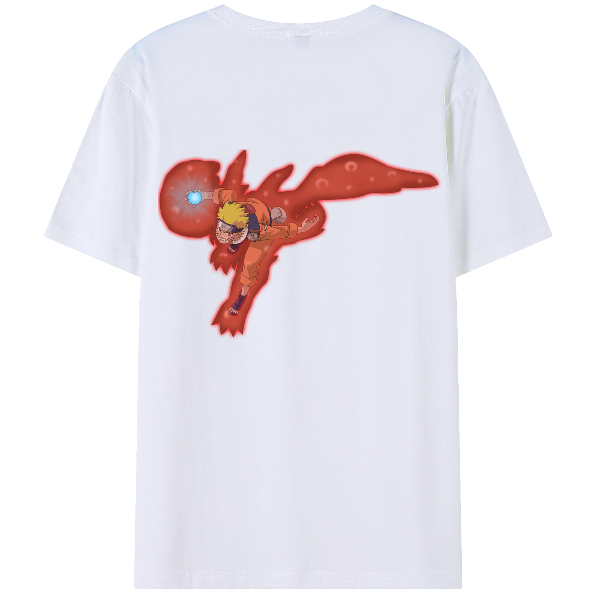 （画像用） NARUTO -ナルト- うずまき ナルト Uzumaki Naruto 綿100％半袖Tシャツ（背面プリント）