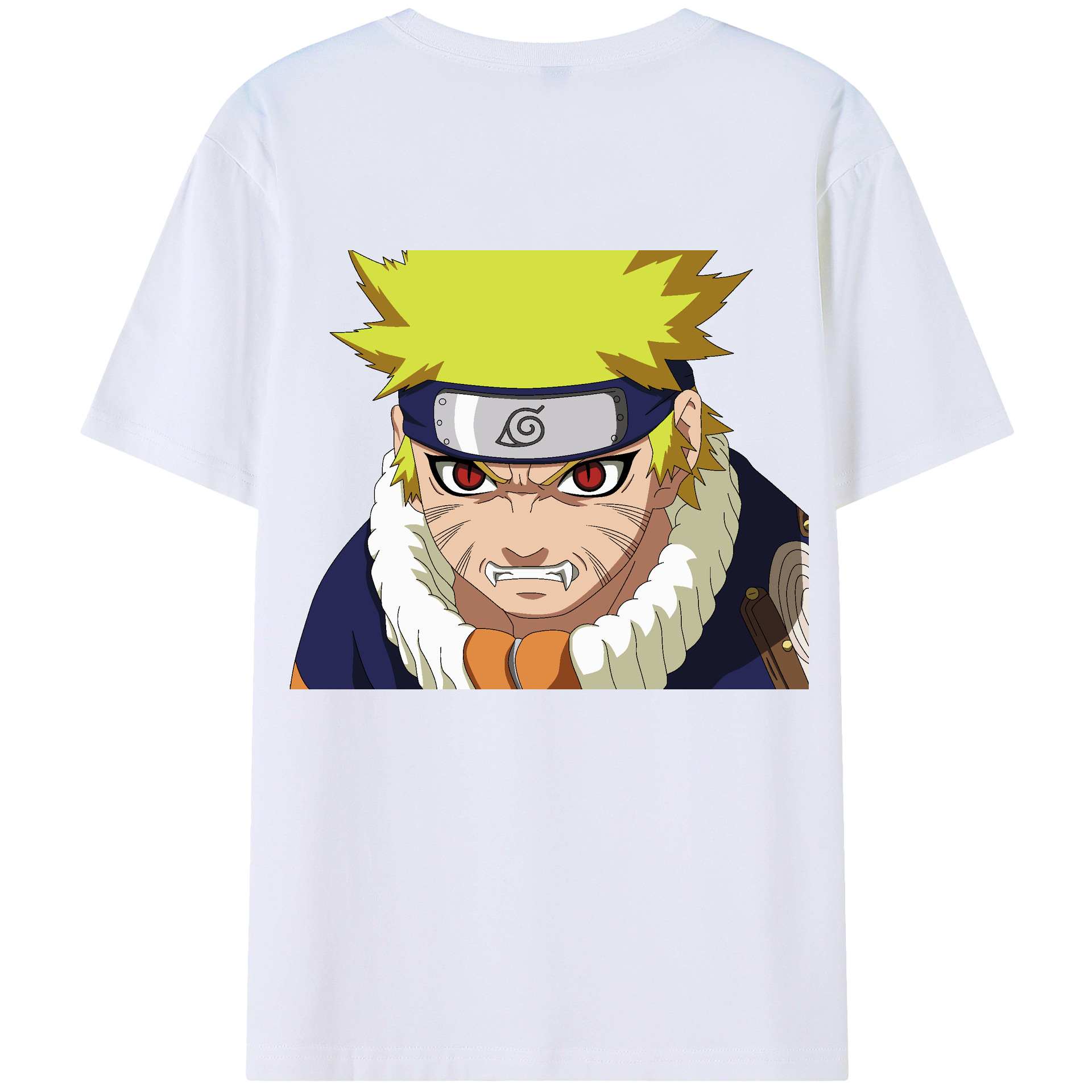 （画像用） NARUTO -ナルト- うずまき ナルト Uzumaki Naruto 綿100％半袖Tシャツ（背面プリント）