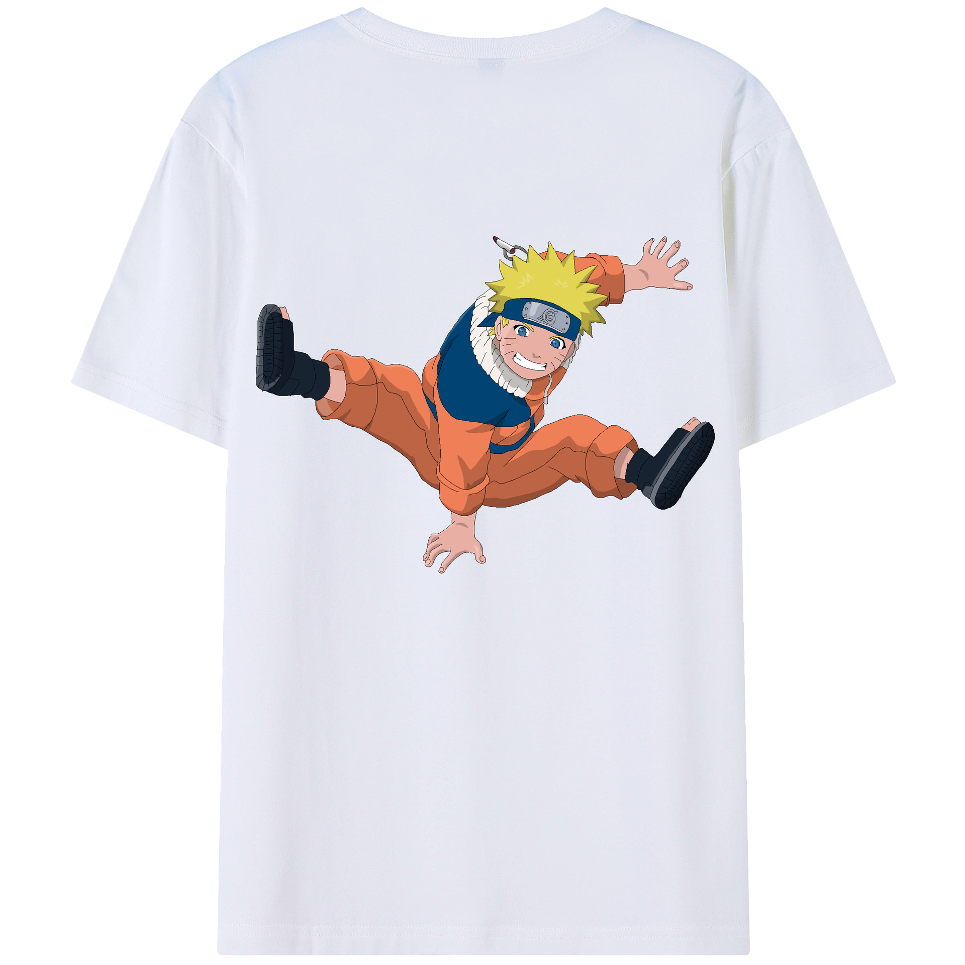 （画像用） NARUTO -ナルト- うずまき ナルト Uzumaki Naruto 綿100％半袖Tシャツ（背面プリント）