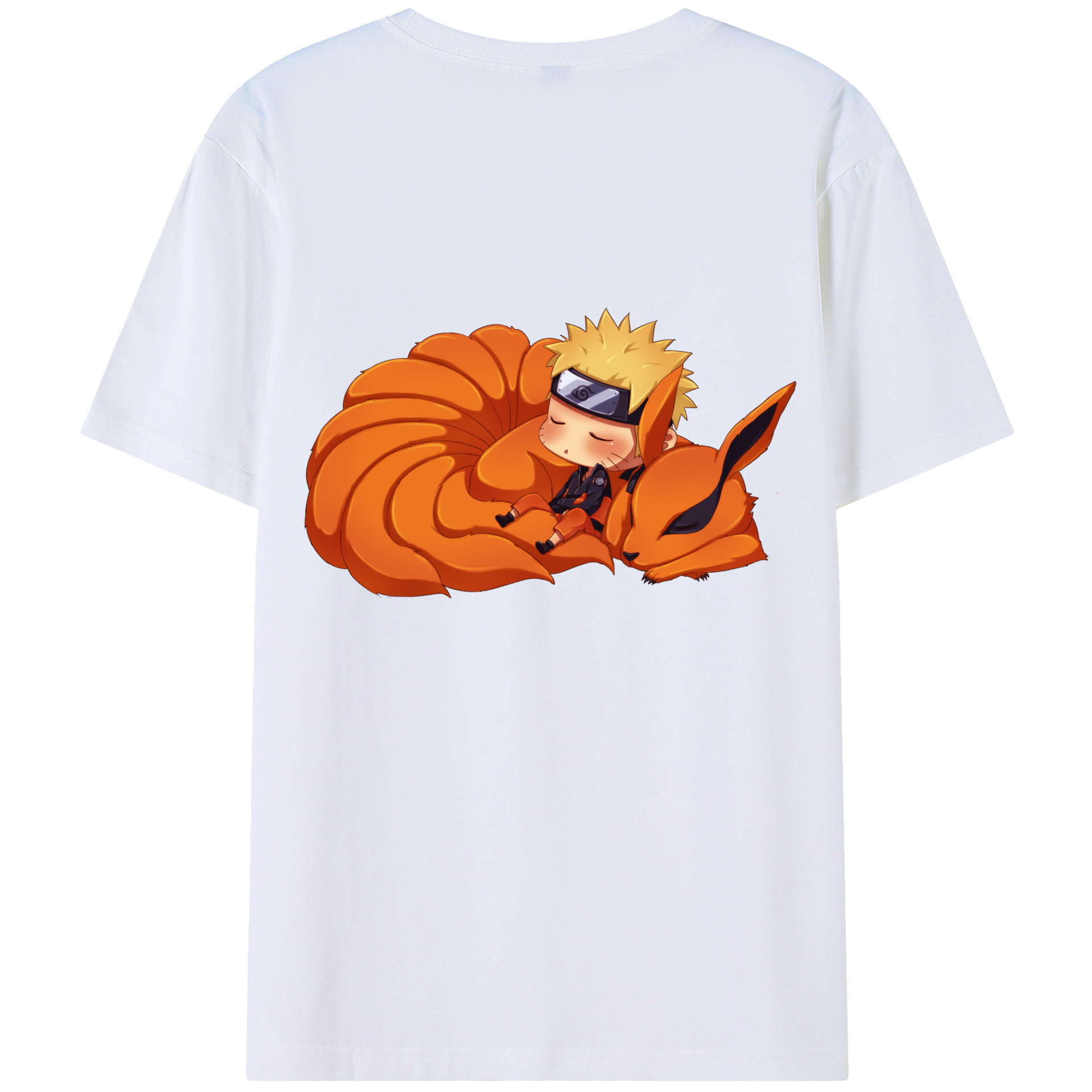 （画像用） NARUTO -ナルト- うずまき ナルト Uzumaki Naruto 綿100％半袖Tシャツ（背面プリント）