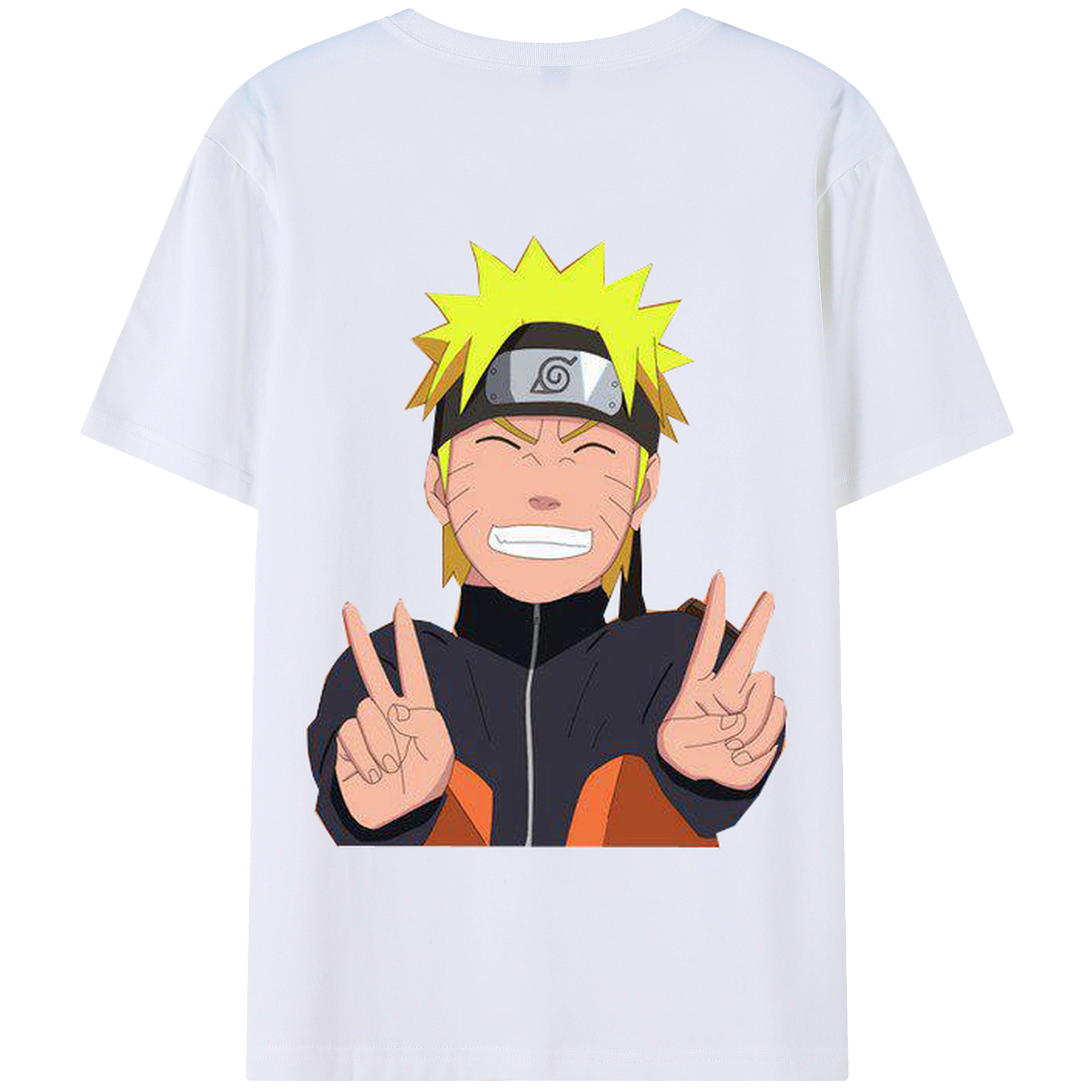 （画像用） NARUTO -ナルト- うずまき ナルト Uzumaki Naruto 綿100％半袖Tシャツ（背面プリント）