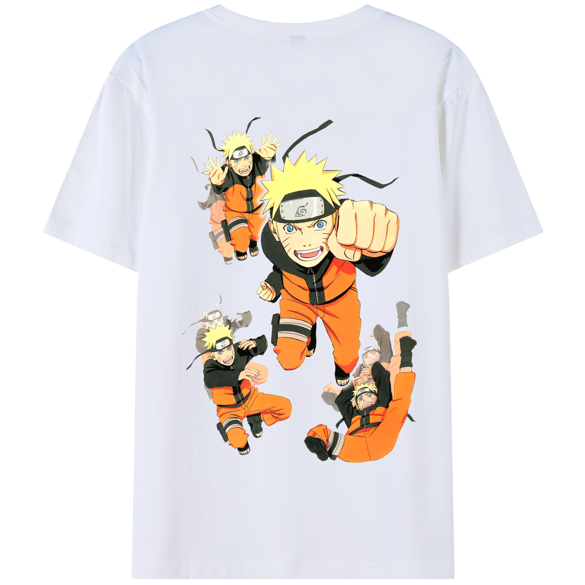 （画像用） NARUTO -ナルト- うずまき ナルト Uzumaki Naruto 綿100％半袖Tシャツ（背面プリント）
