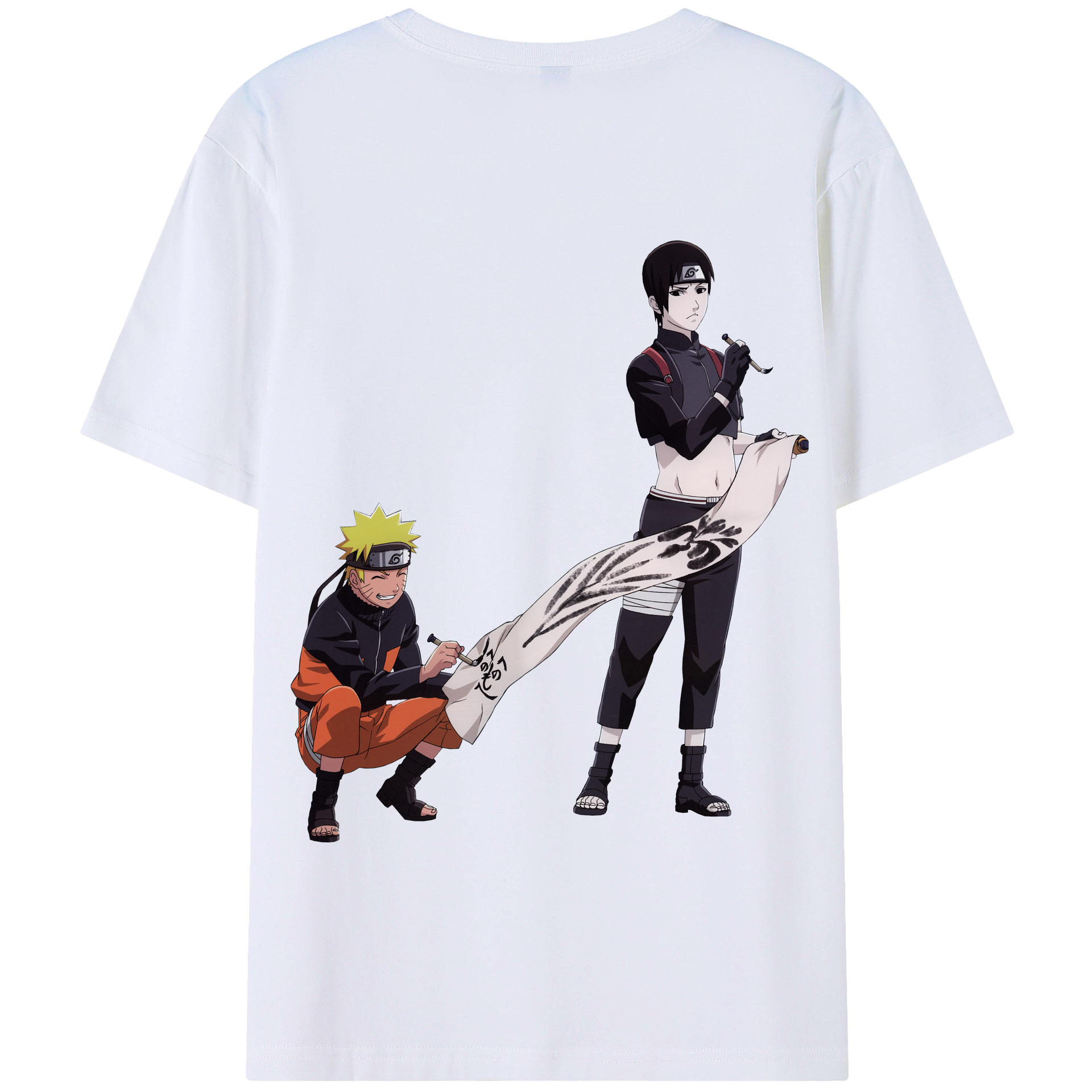 （画像用） NARUTO -ナルト- うずまき ナルト Uzumaki Naruto 綿100％半袖Tシャツ（背面プリント）