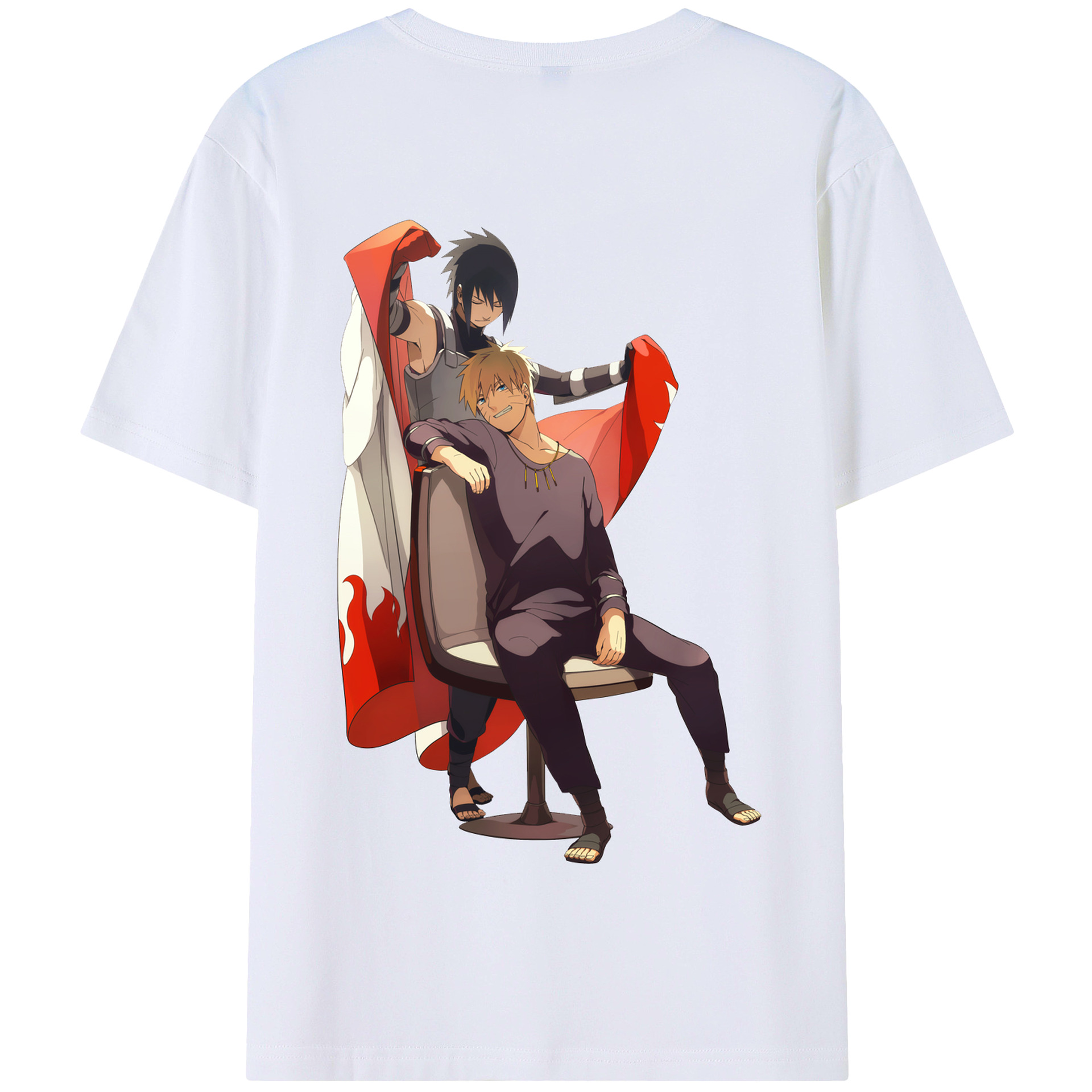 （画像用） NARUTO -ナルト- うずまき ナルト Uzumaki Naruto 綿100％半袖Tシャツ（背面プリント）