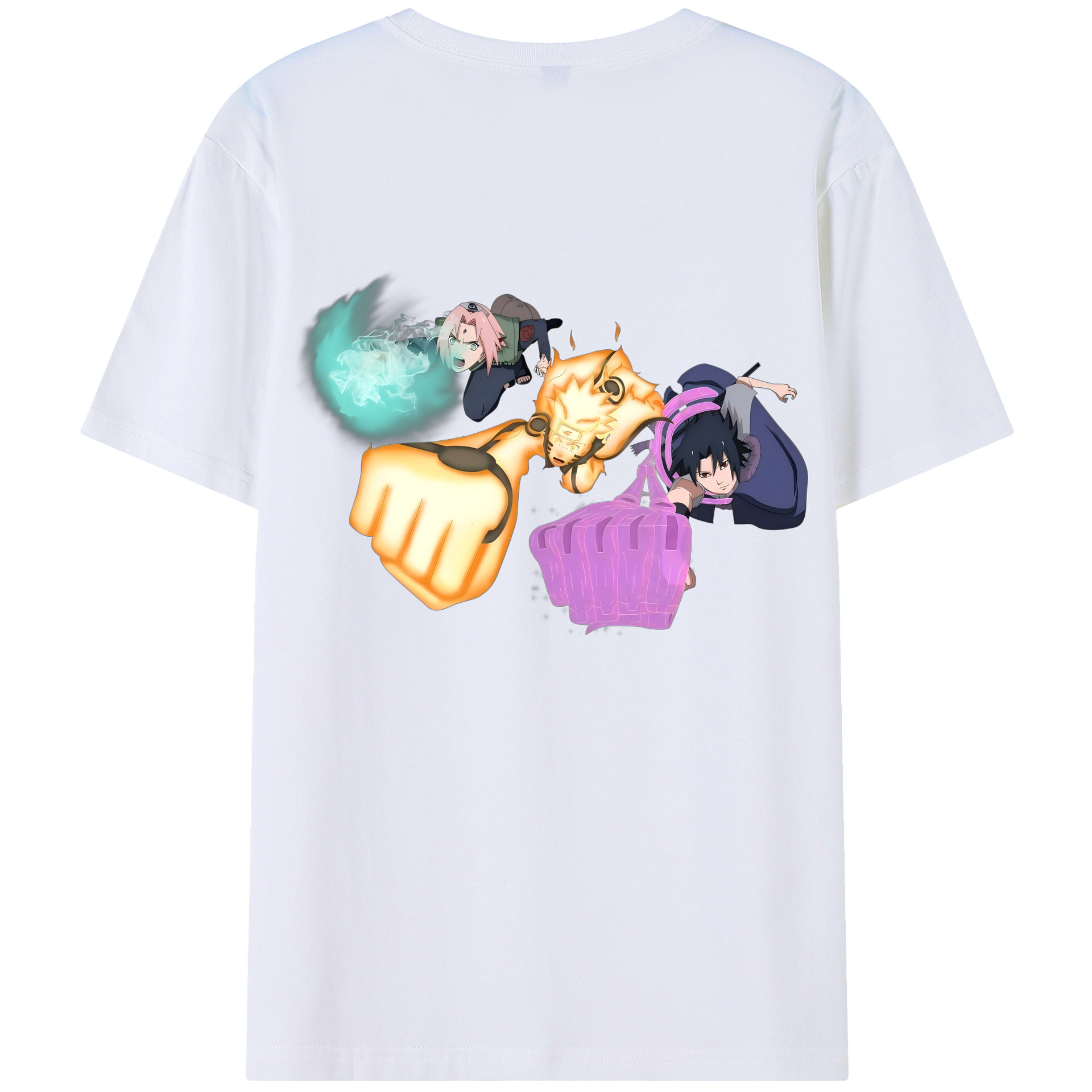 （画像用） NARUTO -ナルト- うずまき ナルト Uzumaki Naruto 綿100％半袖Tシャツ（背面プリント）