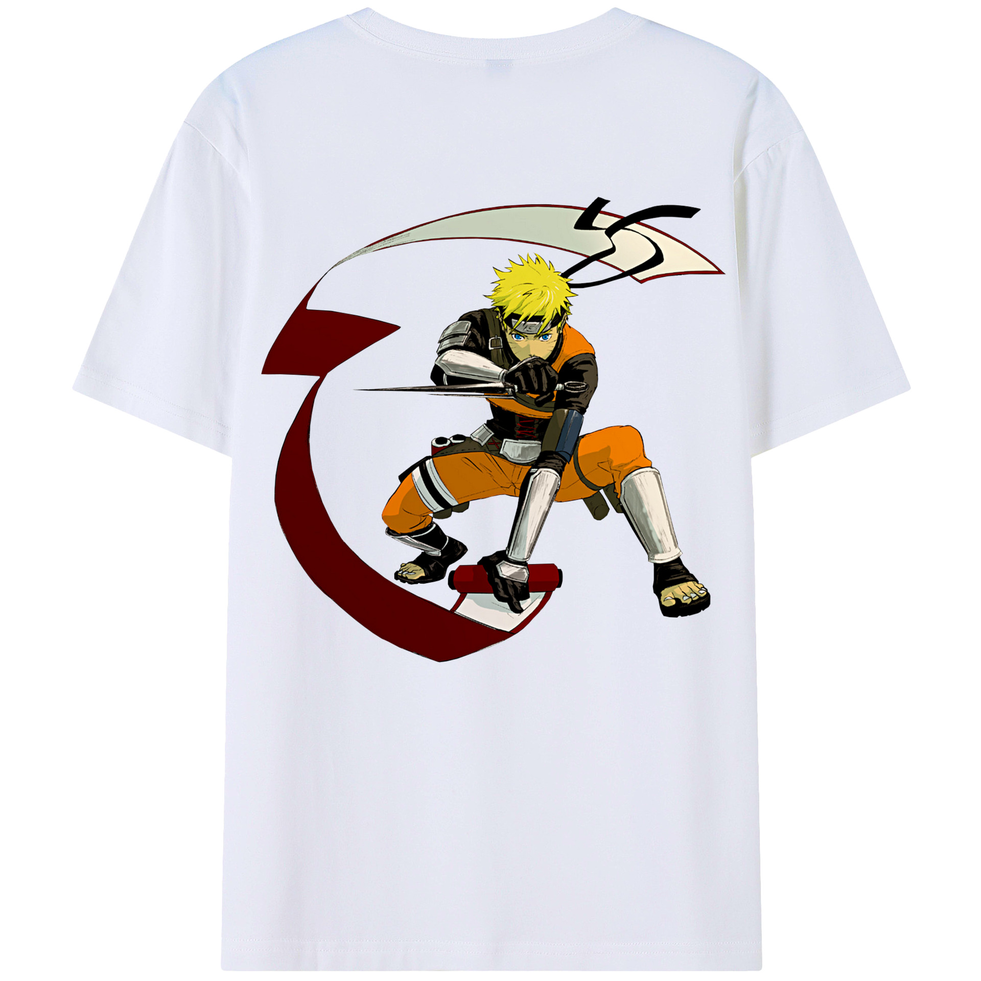 （画像用） NARUTO -ナルト- うずまき ナルト Uzumaki Naruto 綿100％半袖Tシャツ（背面プリント）
