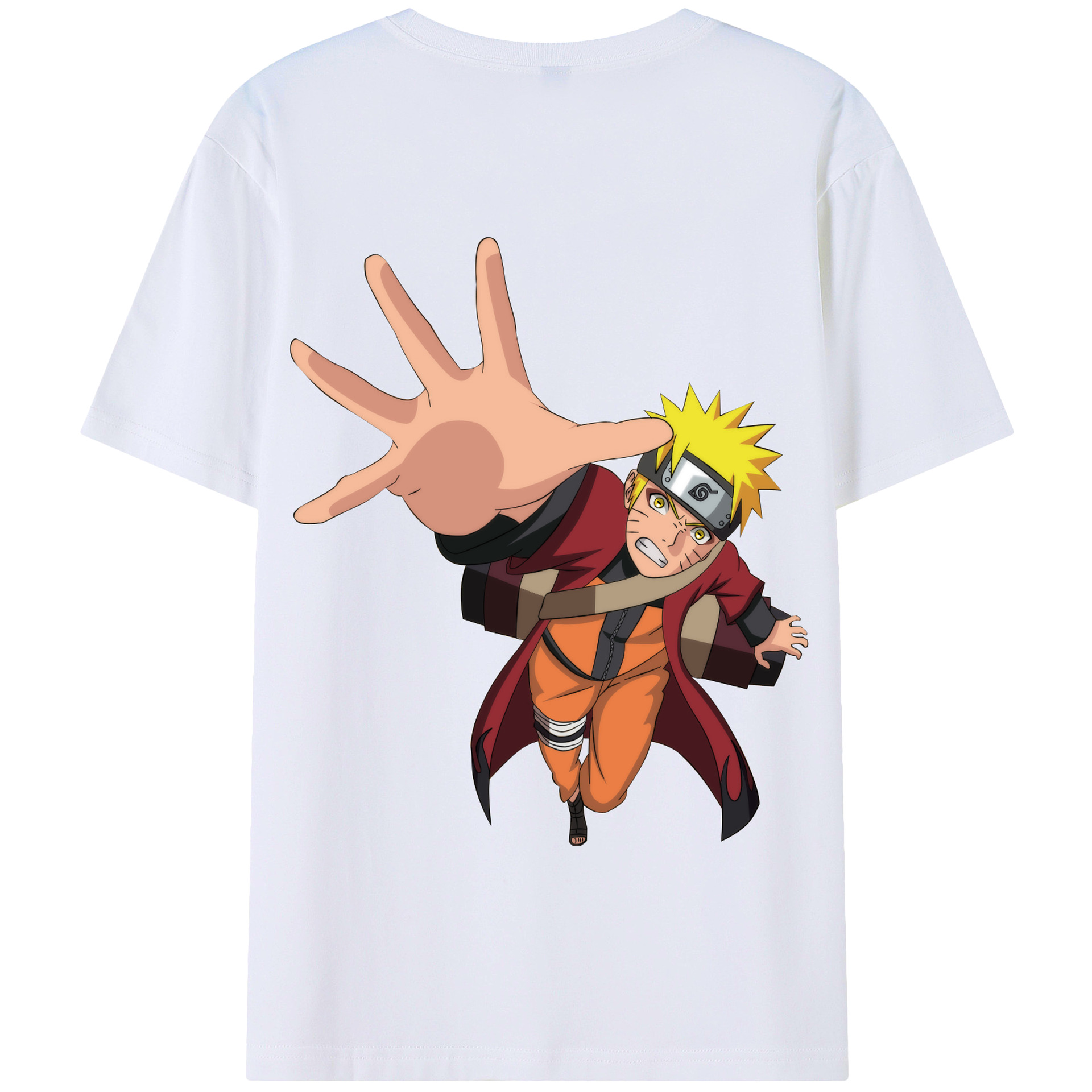 （画像用） NARUTO -ナルト- うずまき ナルト Uzumaki Naruto 綿100％半袖Tシャツ（背面プリント）