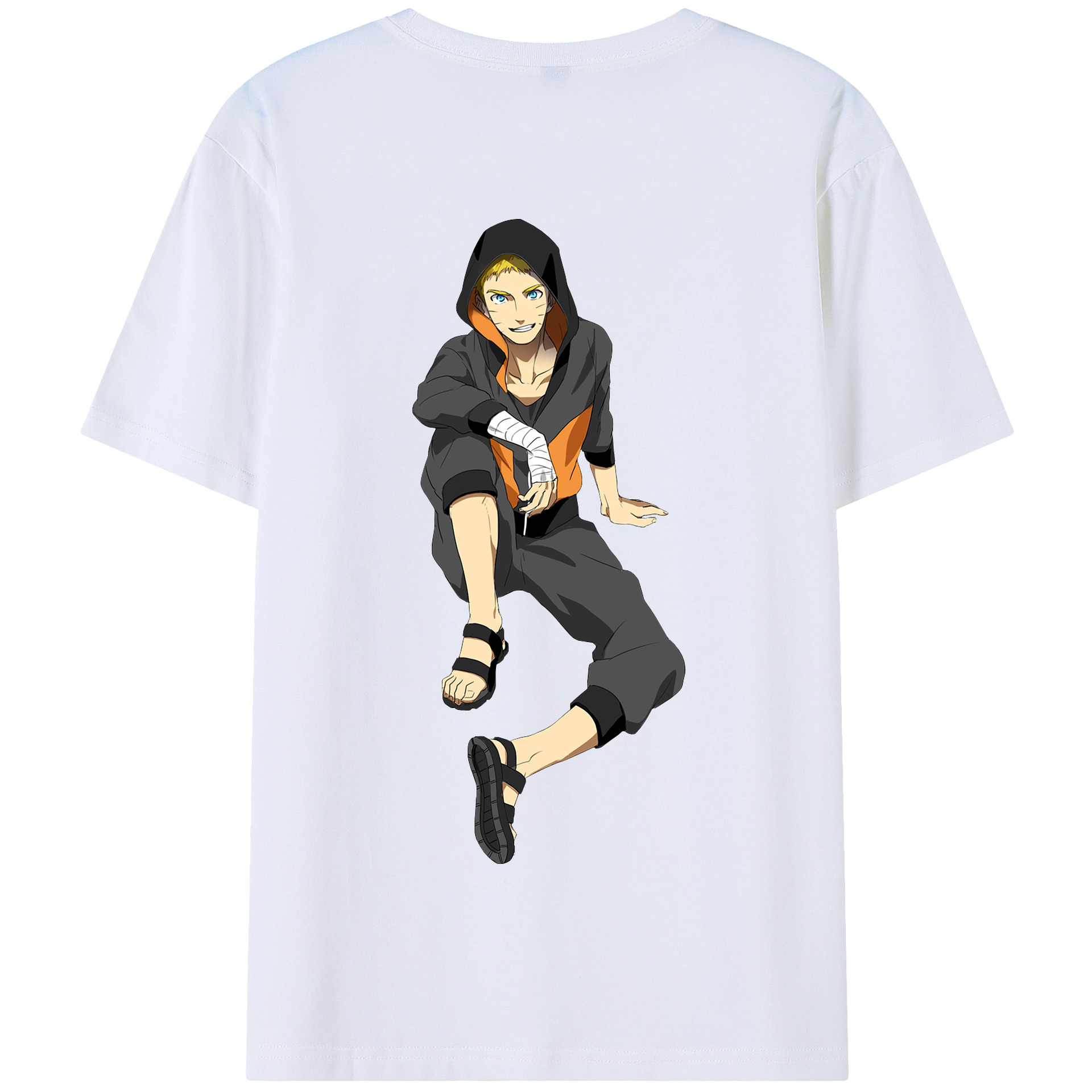 （画像用） NARUTO -ナルト- うずまき ナルト Uzumaki Naruto 綿100％半袖Tシャツ（背面プリント）