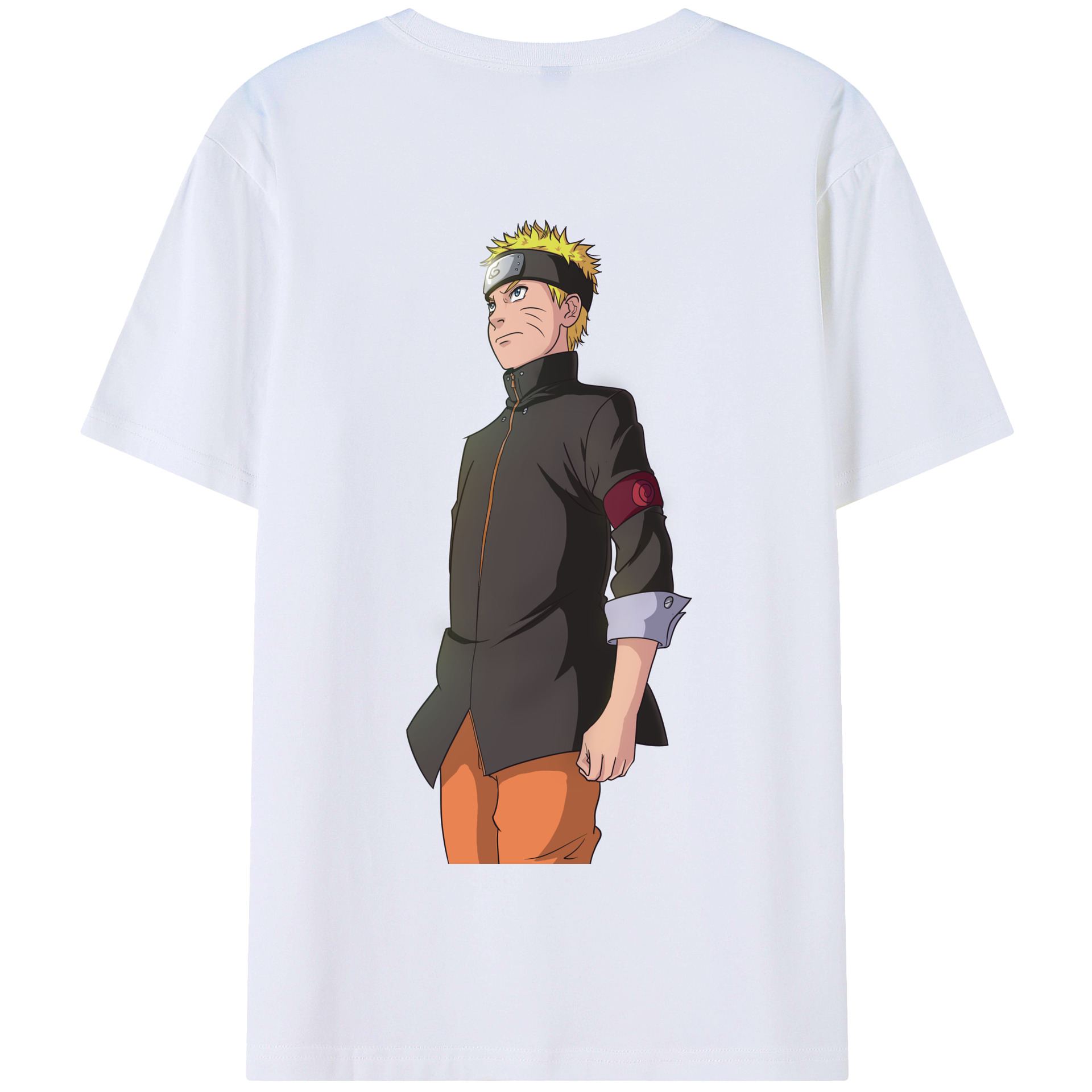 （画像用） NARUTO -ナルト- うずまき ナルト Uzumaki Naruto 綿100％半袖Tシャツ（背面プリント）