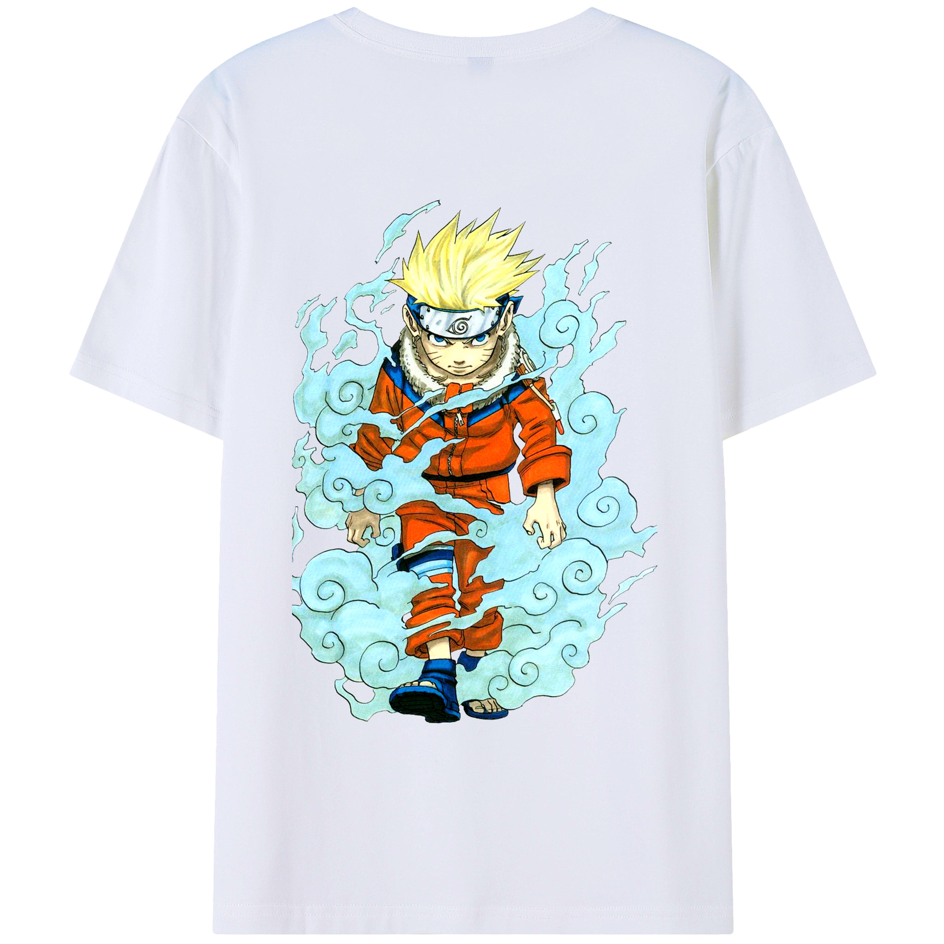 （画像用） NARUTO -ナルト- うずまき ナルト Uzumaki Naruto 綿100％半袖Tシャツ（背面プリント）
