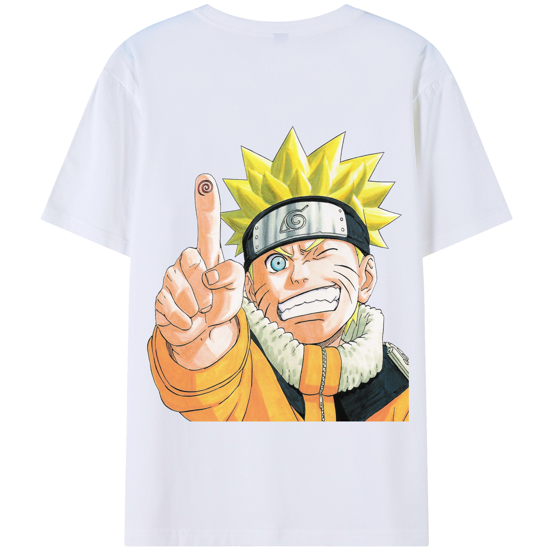 （画像用） NARUTO -ナルト- うずまき ナルト Uzumaki Naruto 綿100％半袖Tシャツ（背面プリント）