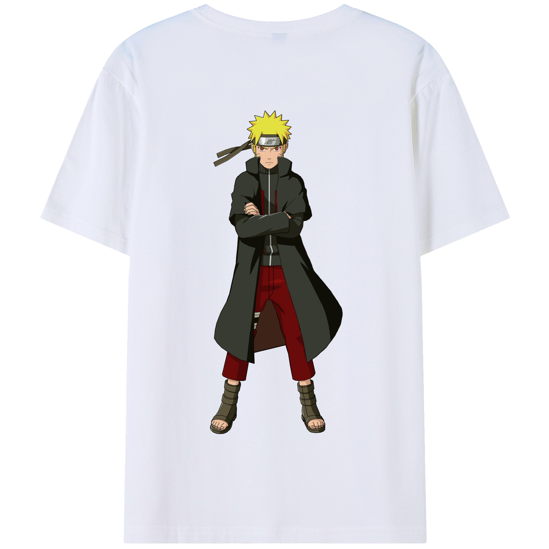 （画像用） NARUTO -ナルト- うずまき ナルト Uzumaki Naruto 綿100％半袖Tシャツ（背面プリント）